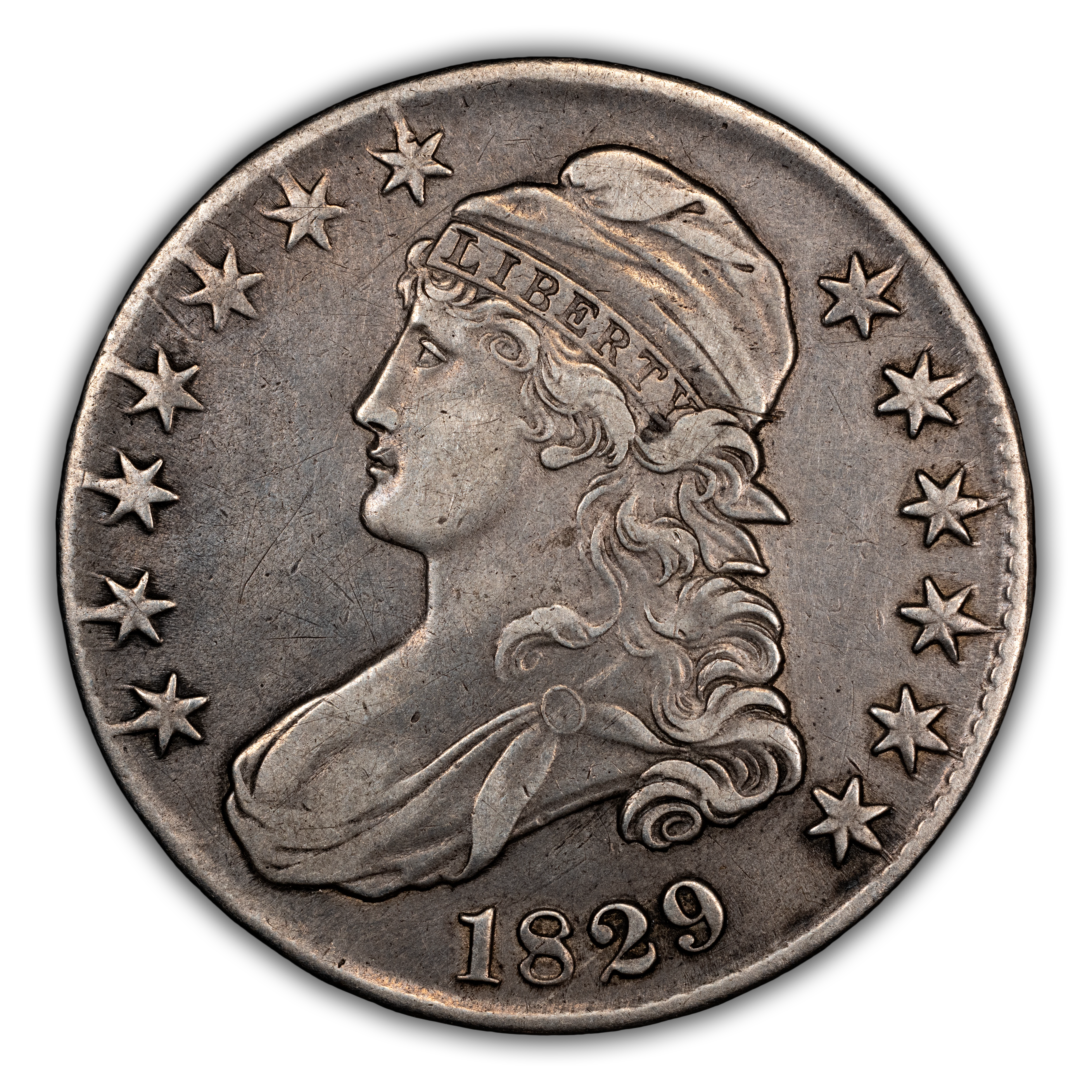 1829 50c Small Letters, O-104a MS