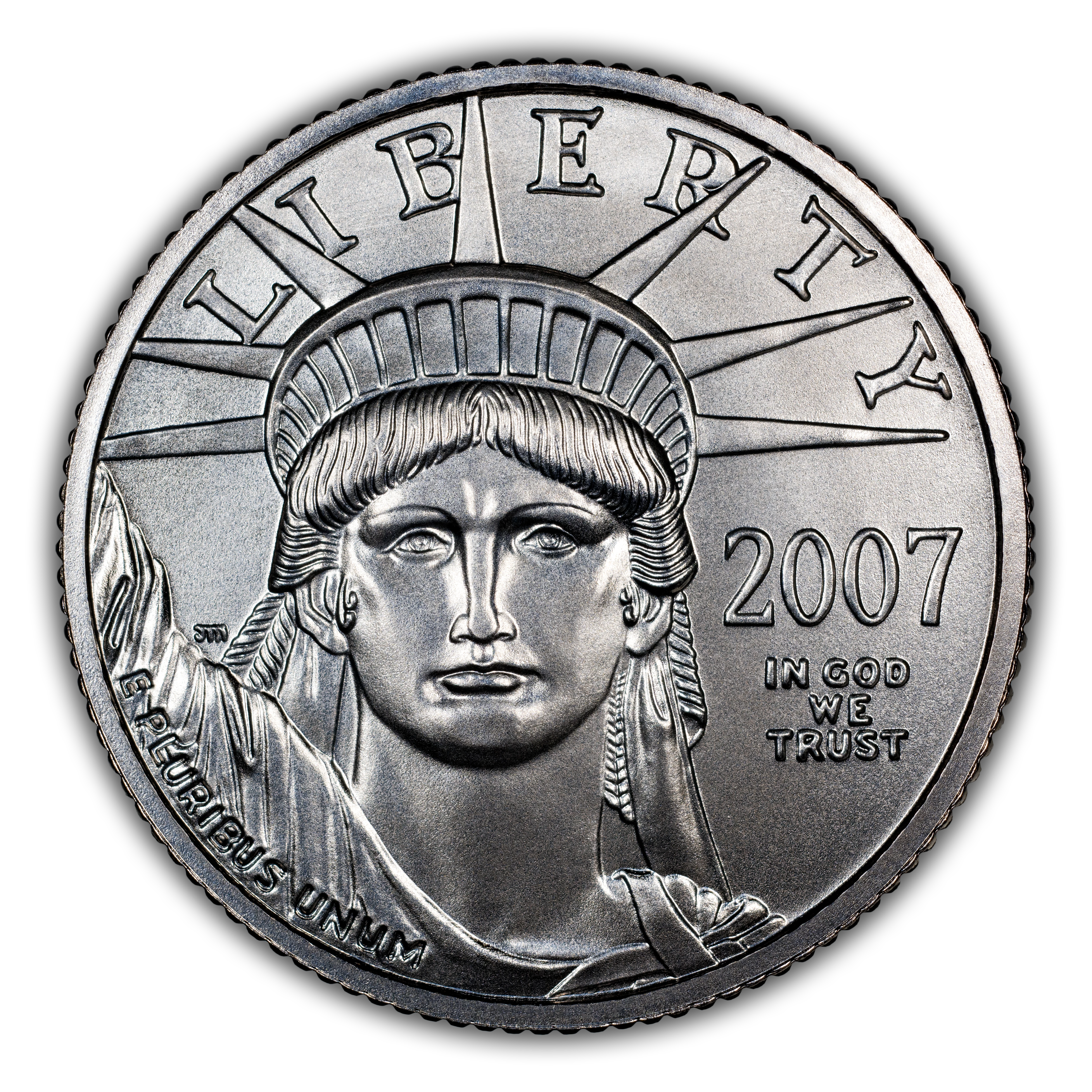 2007 $25 Platinum Eagle MS