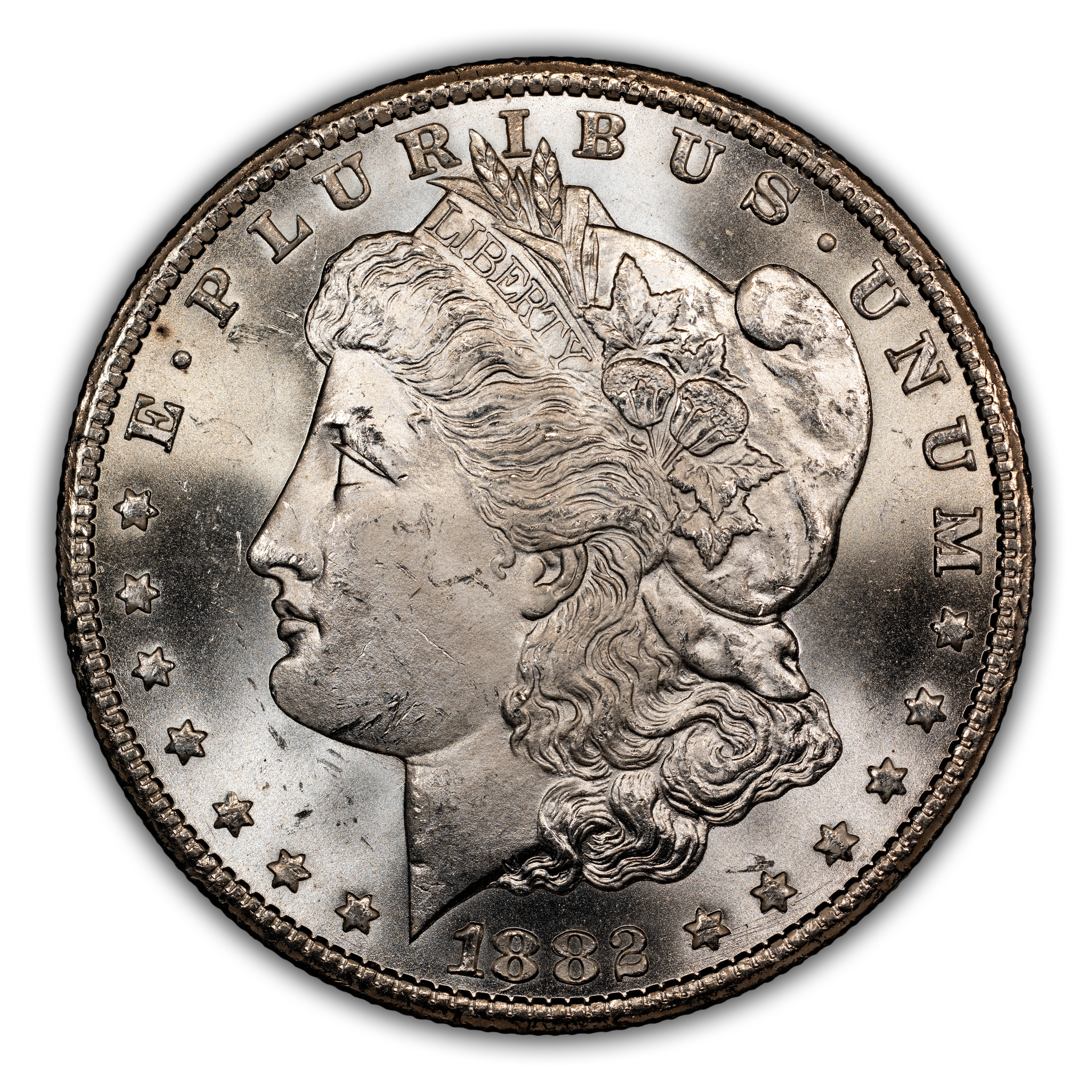 1882-CC $1 1 Top Below 8, VAM-2A1 MS