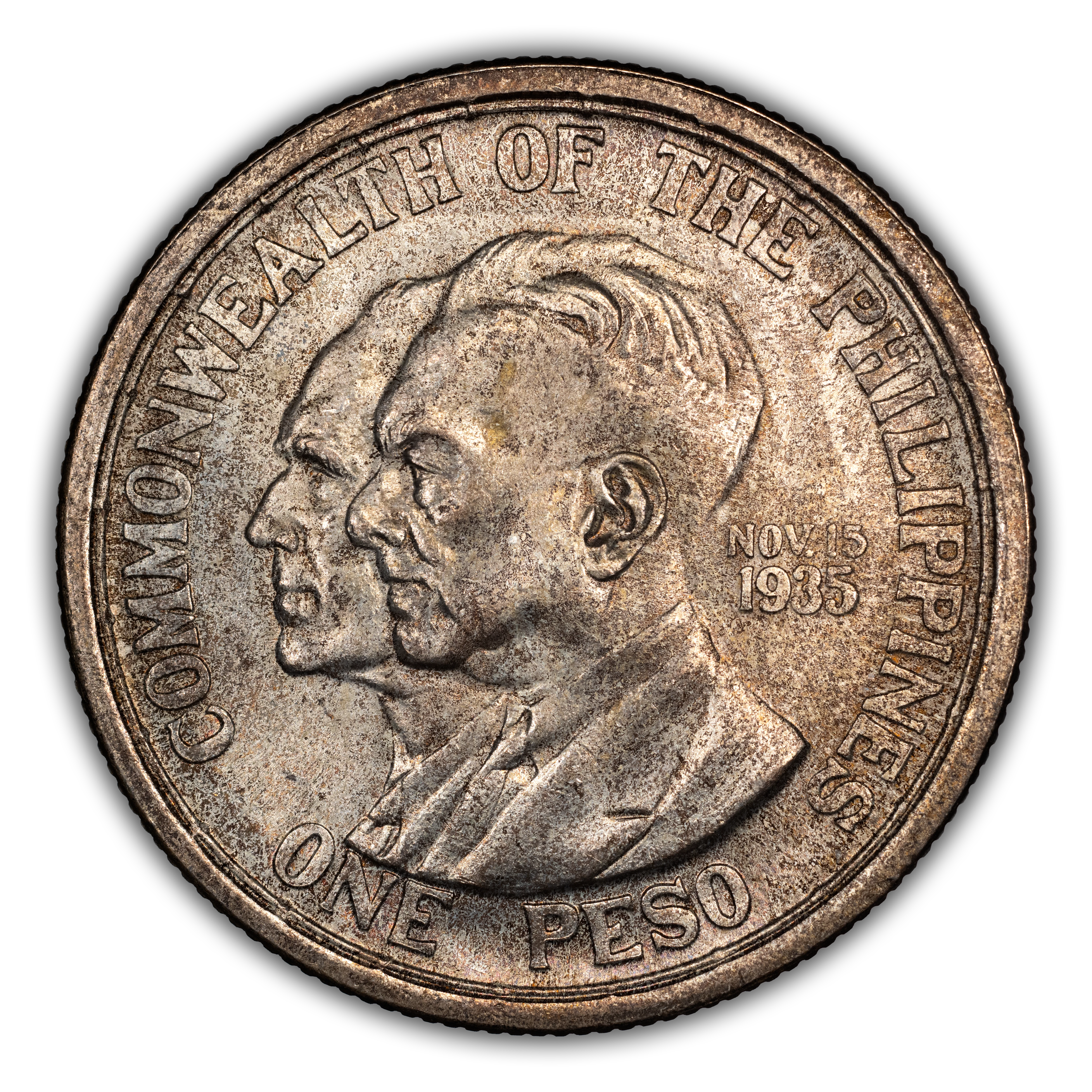 1936-M Peso U.S. Philippines, Murphy-Queson MS
