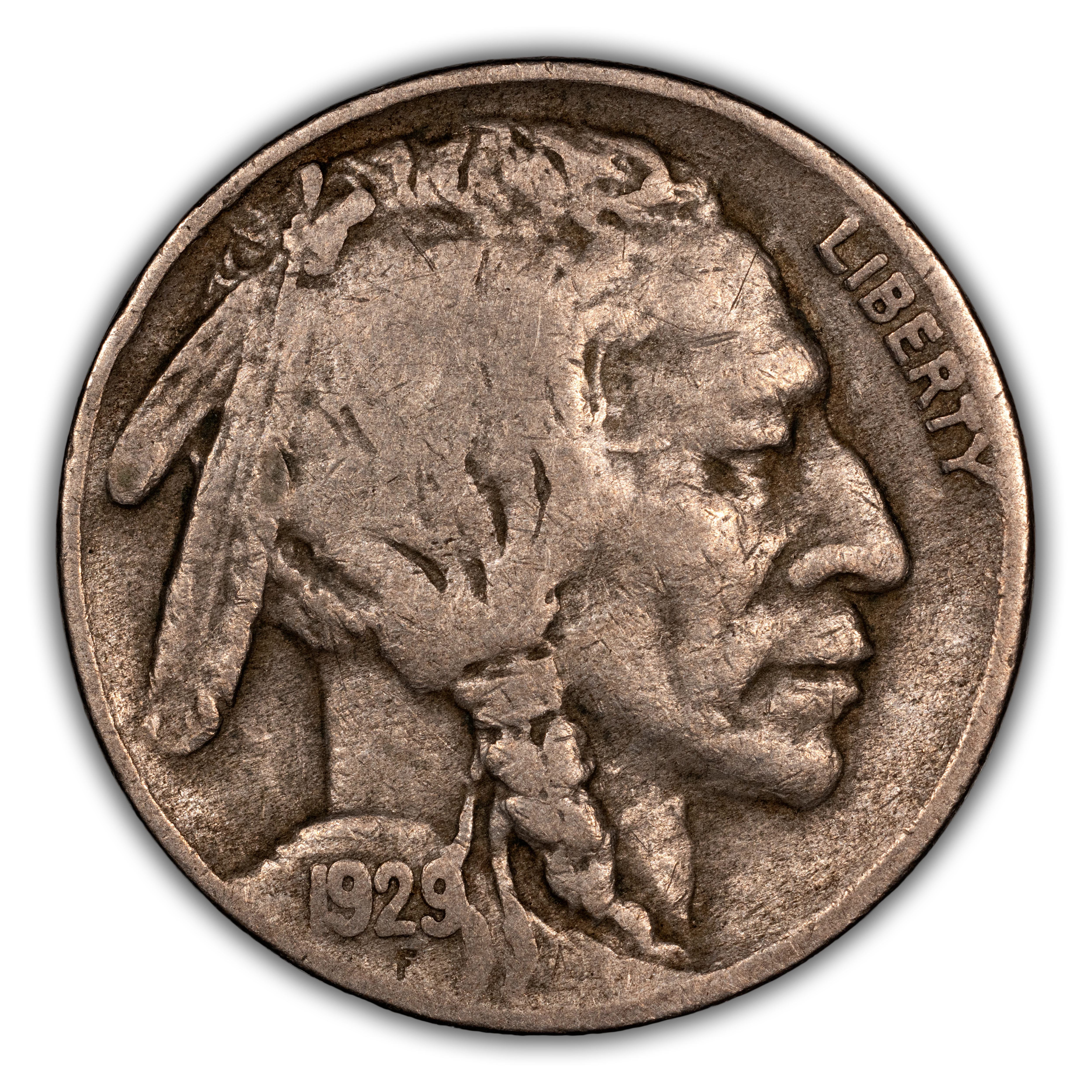 1929-S 5c 2 Feathers, FS-401 MS