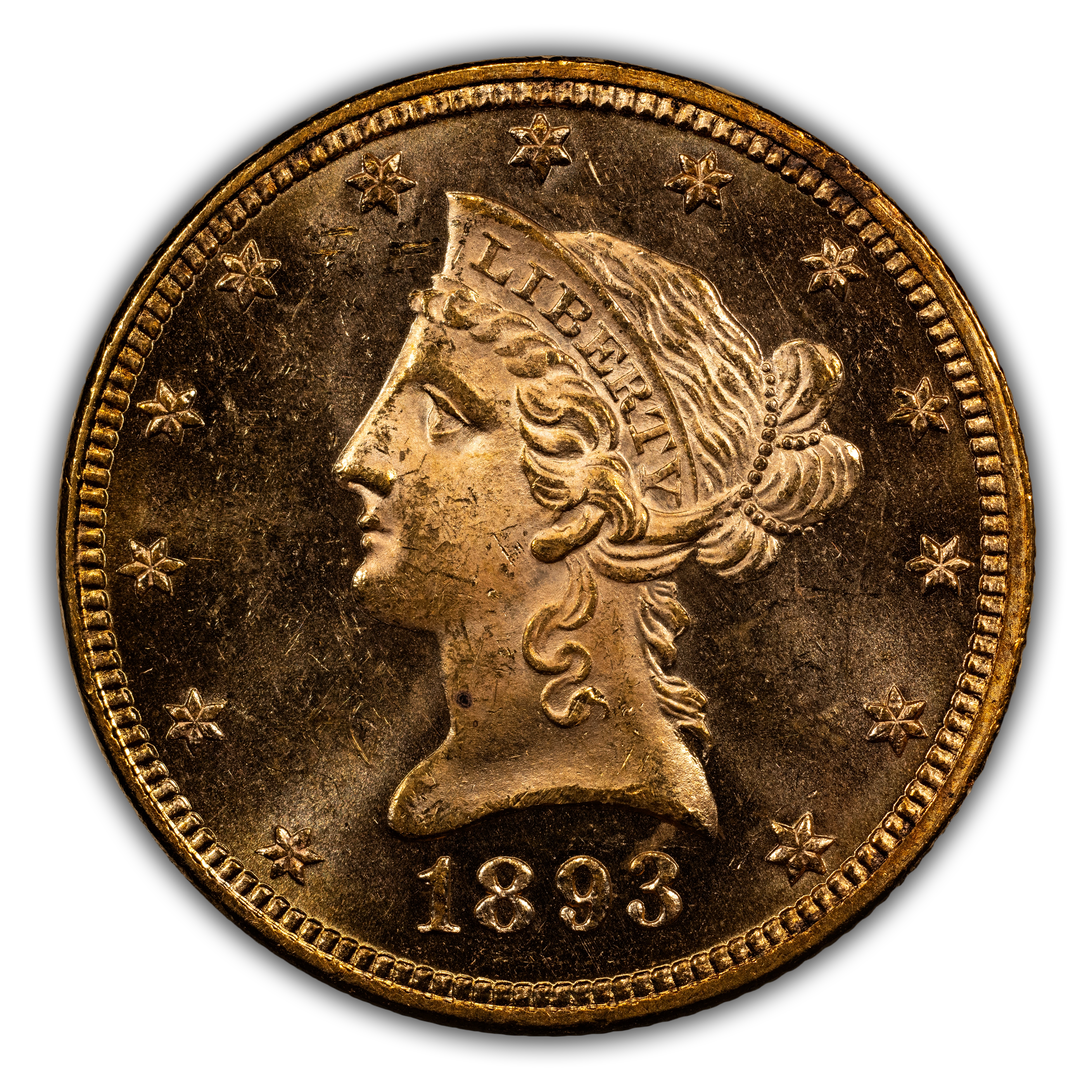 1893 $10 MS PL