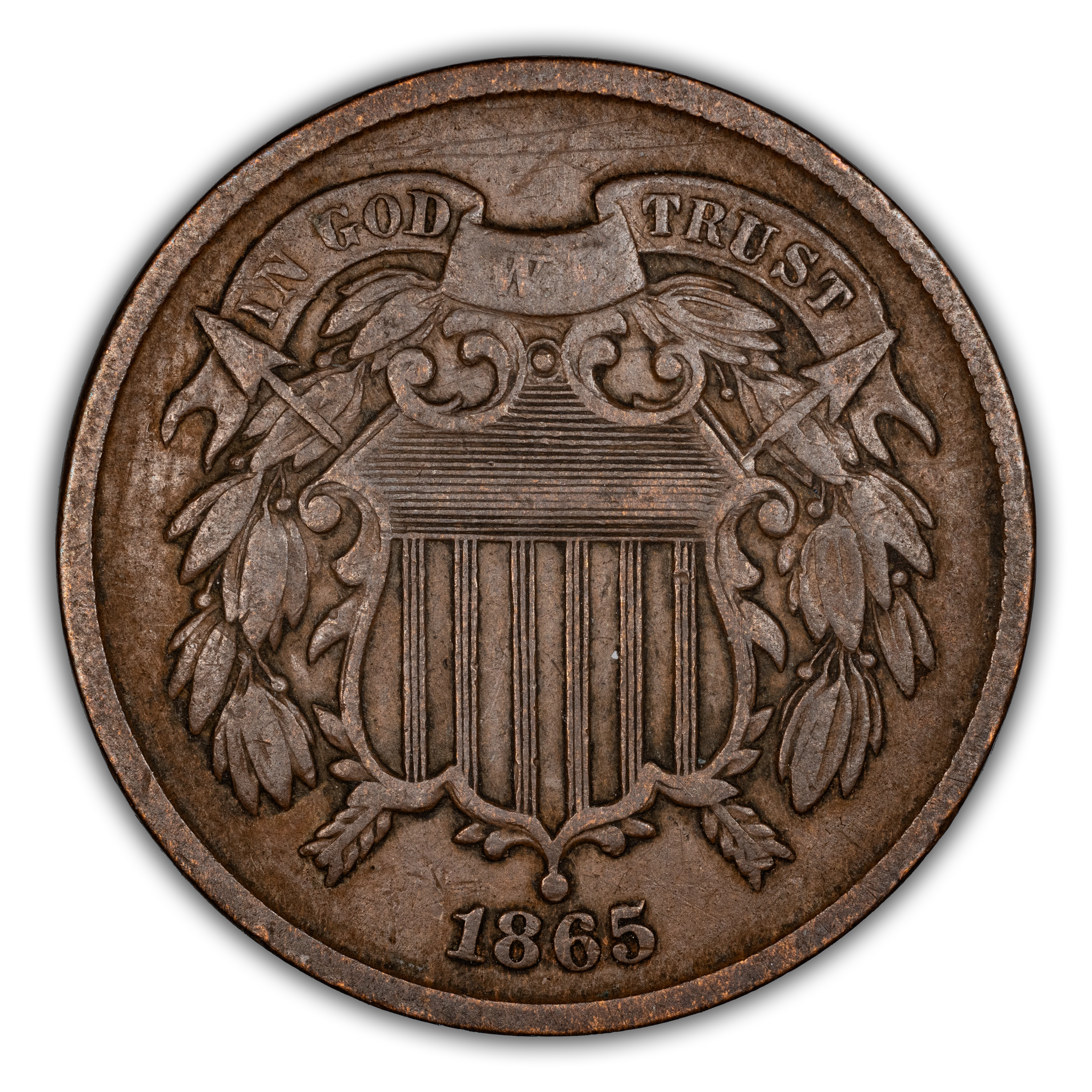 1865 2c Fancy 5 MS BN