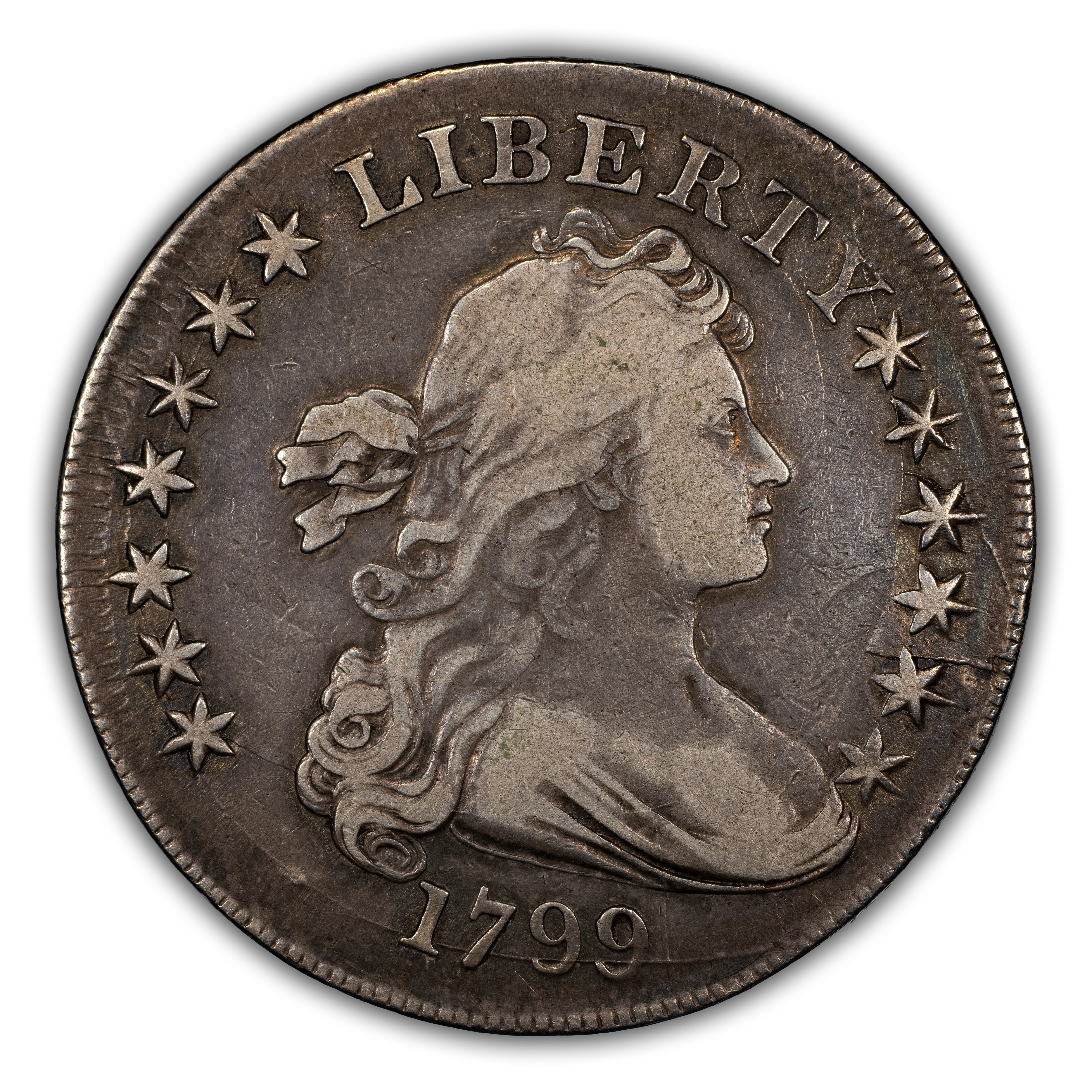 1799 $1 Irregular Date, 15 Stars, B-4, BB-153 MS