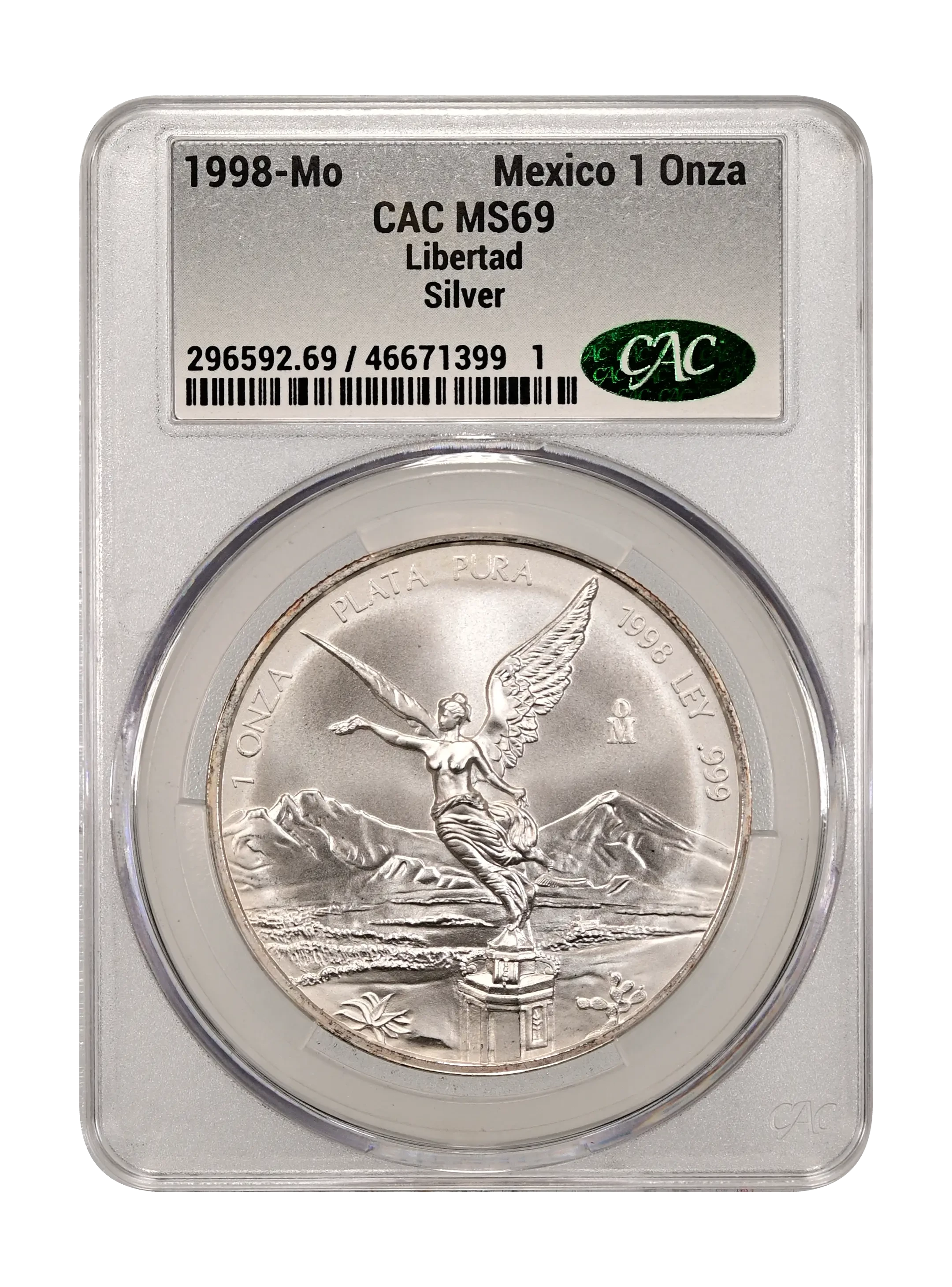 Mexico 1998 Silver 1 Onza Libertad Coin Values & Prices | Greysheet