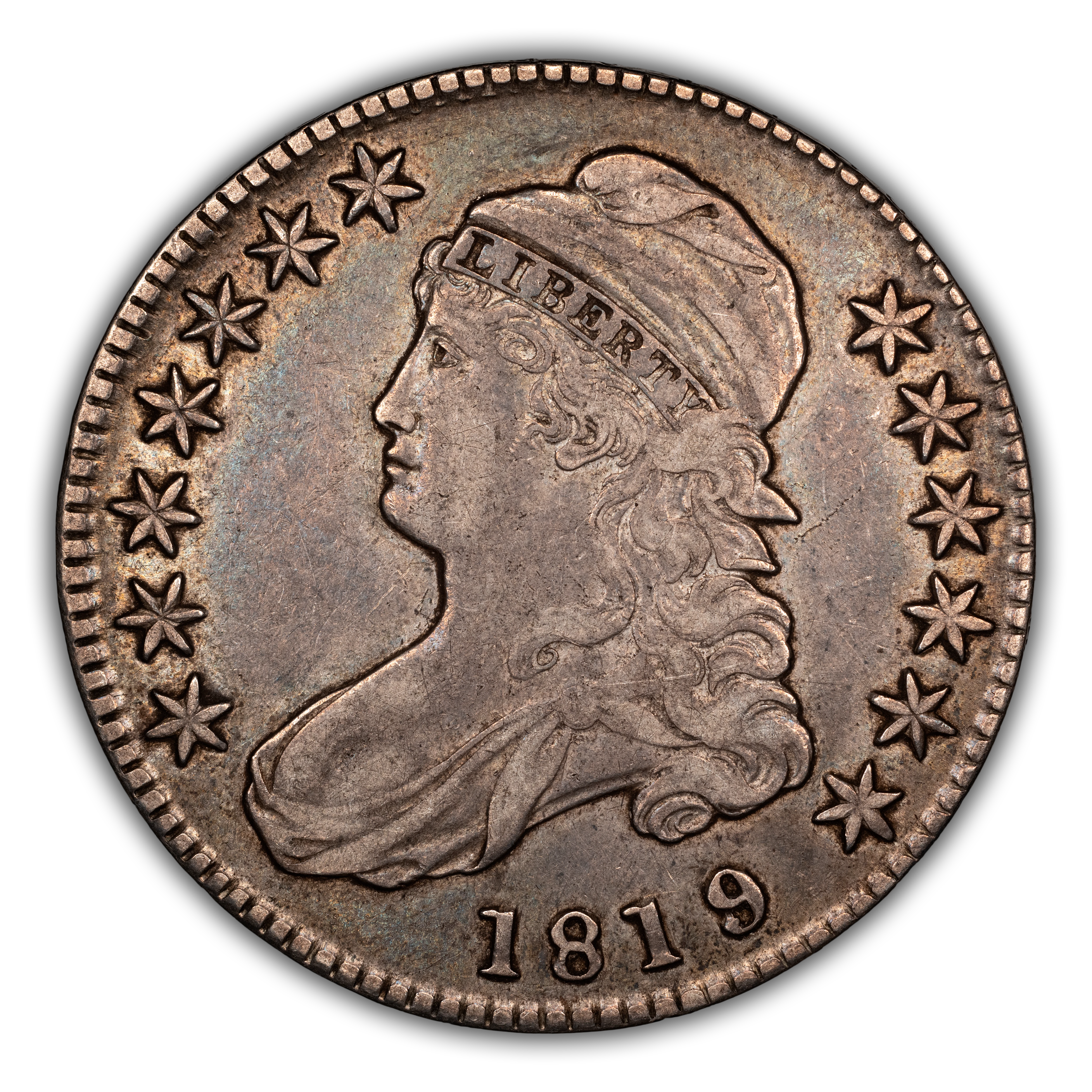 1819/8 50c Large 9, O-102 MS