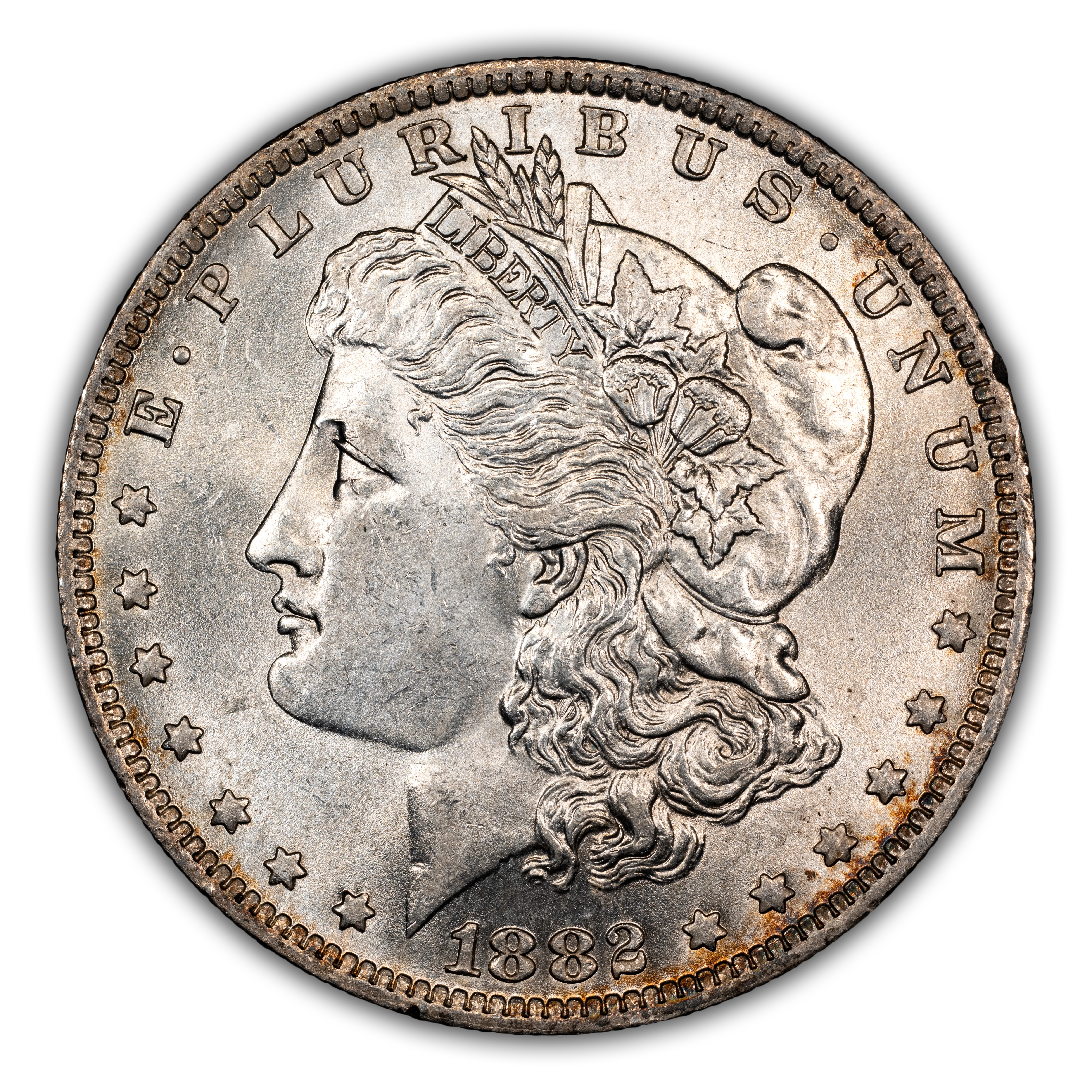 1882-O/S $1 O/S Flush, VAM-3 MS