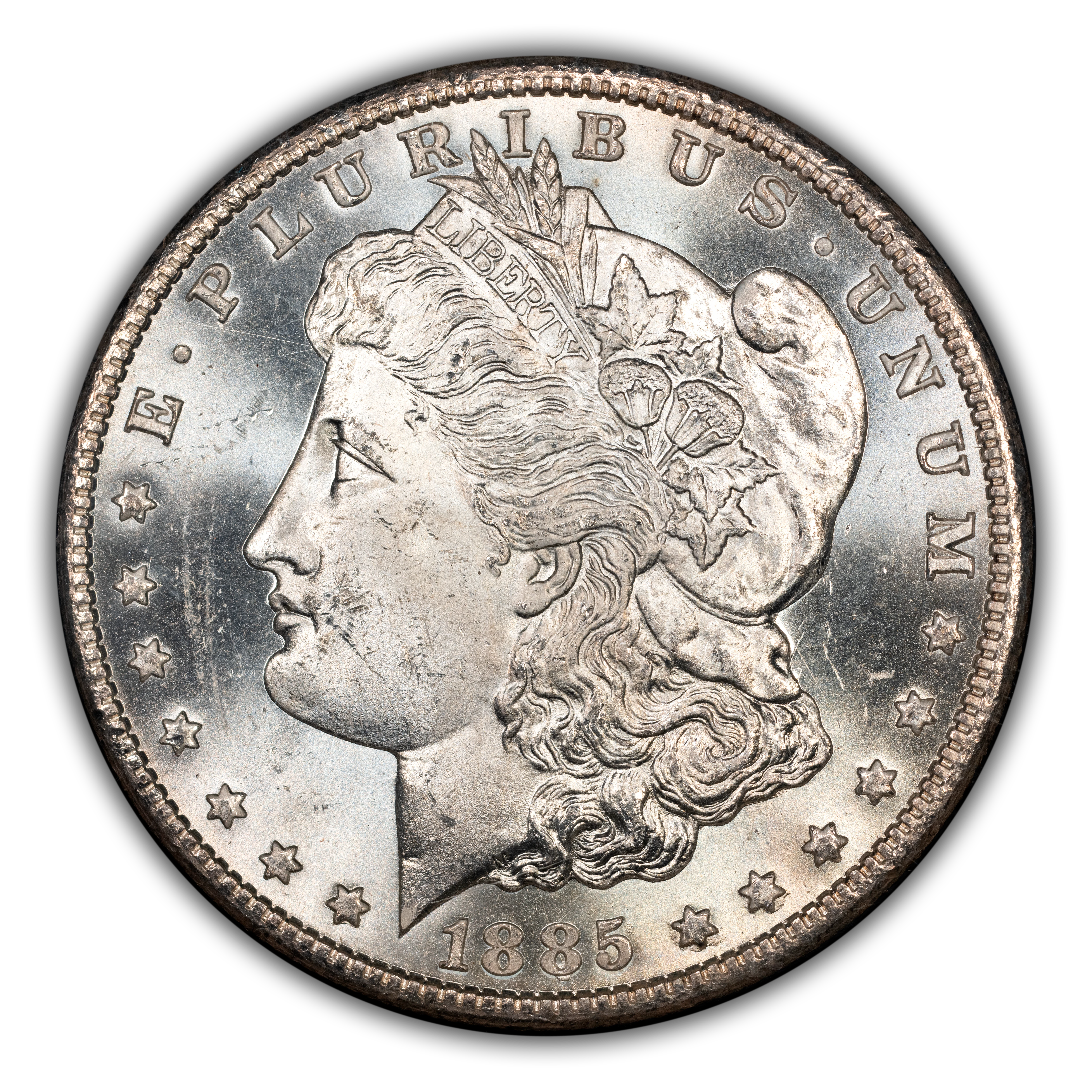 1885-CC $1 GSA Hoard, Doubled Dash, VAM-4 MS