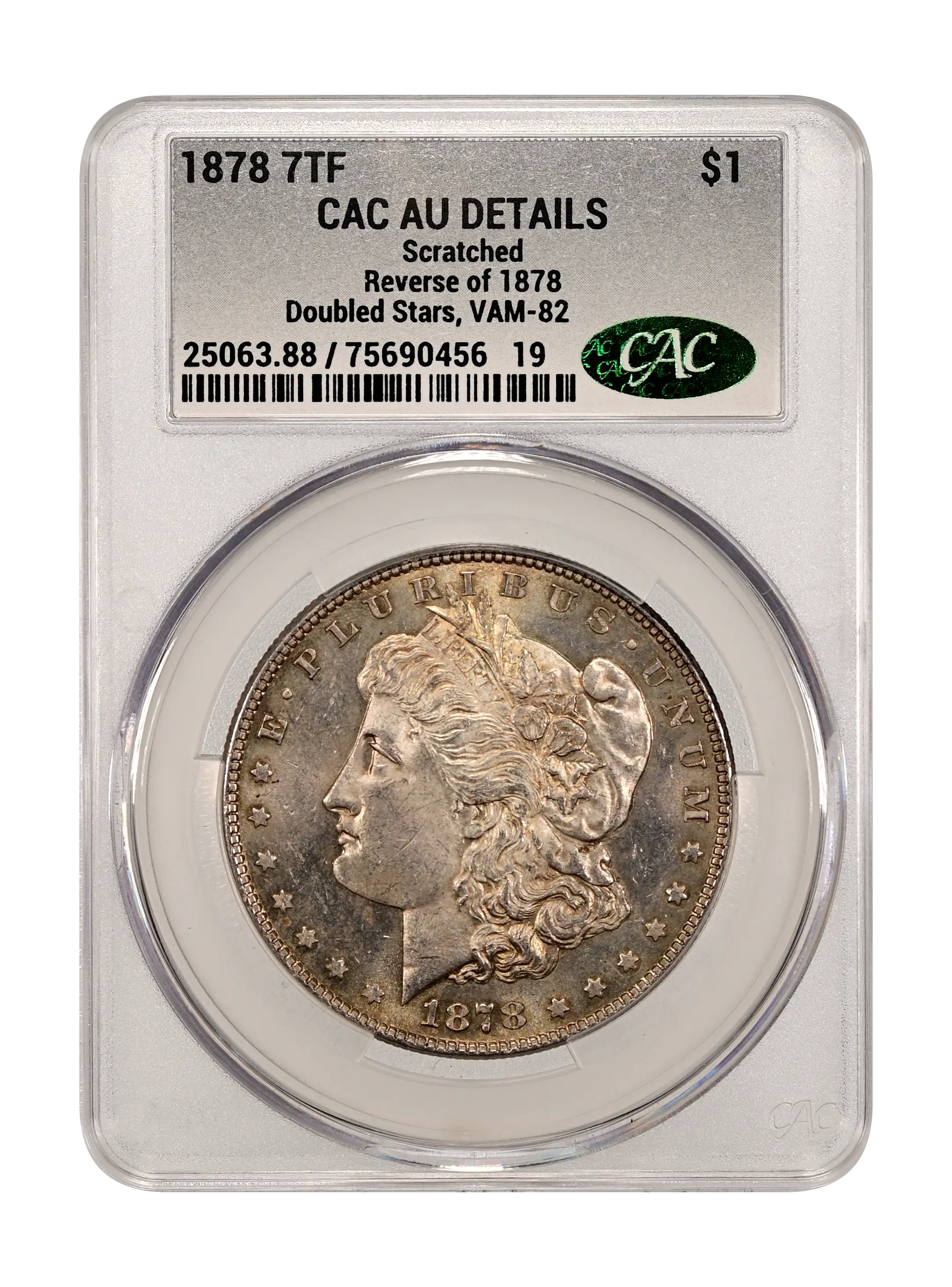 1878 7TF $1  Reverse of 1878, Doubled Stars, VAM-82 MS thumbnail 15