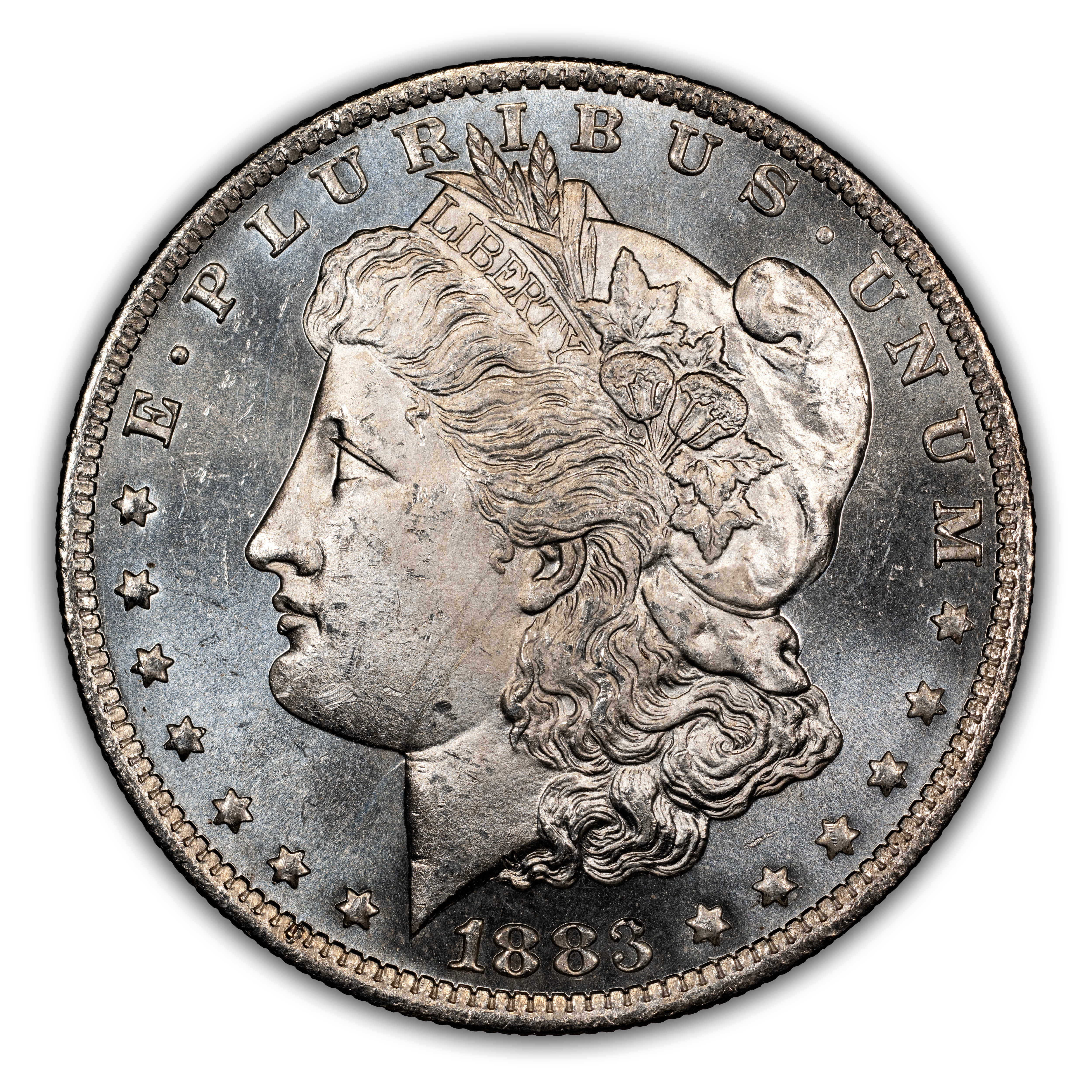 1883-O $1 Dash Under 8, VAM-2 MS PL