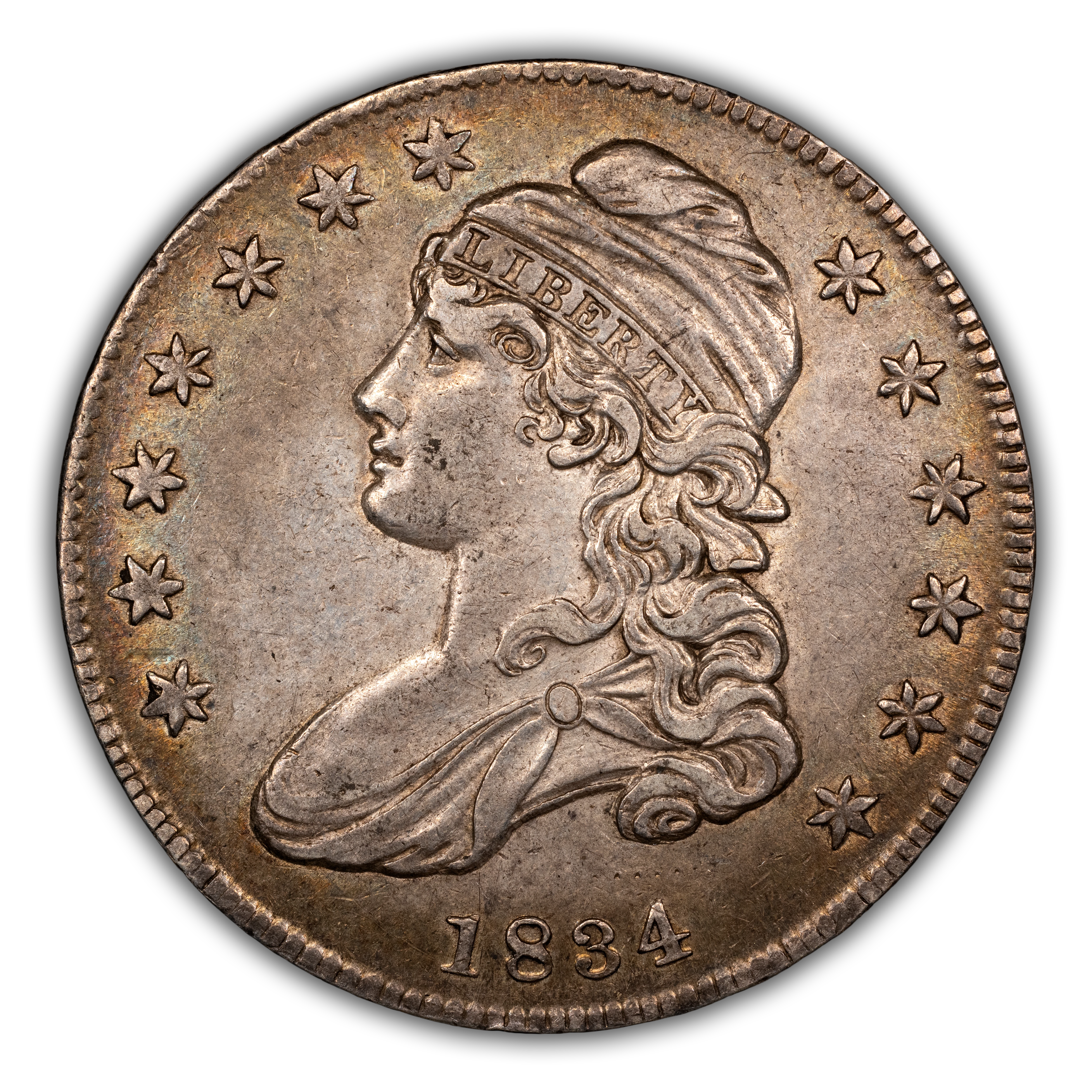 1834 50c Small Date, Small Letters, O-117 MS