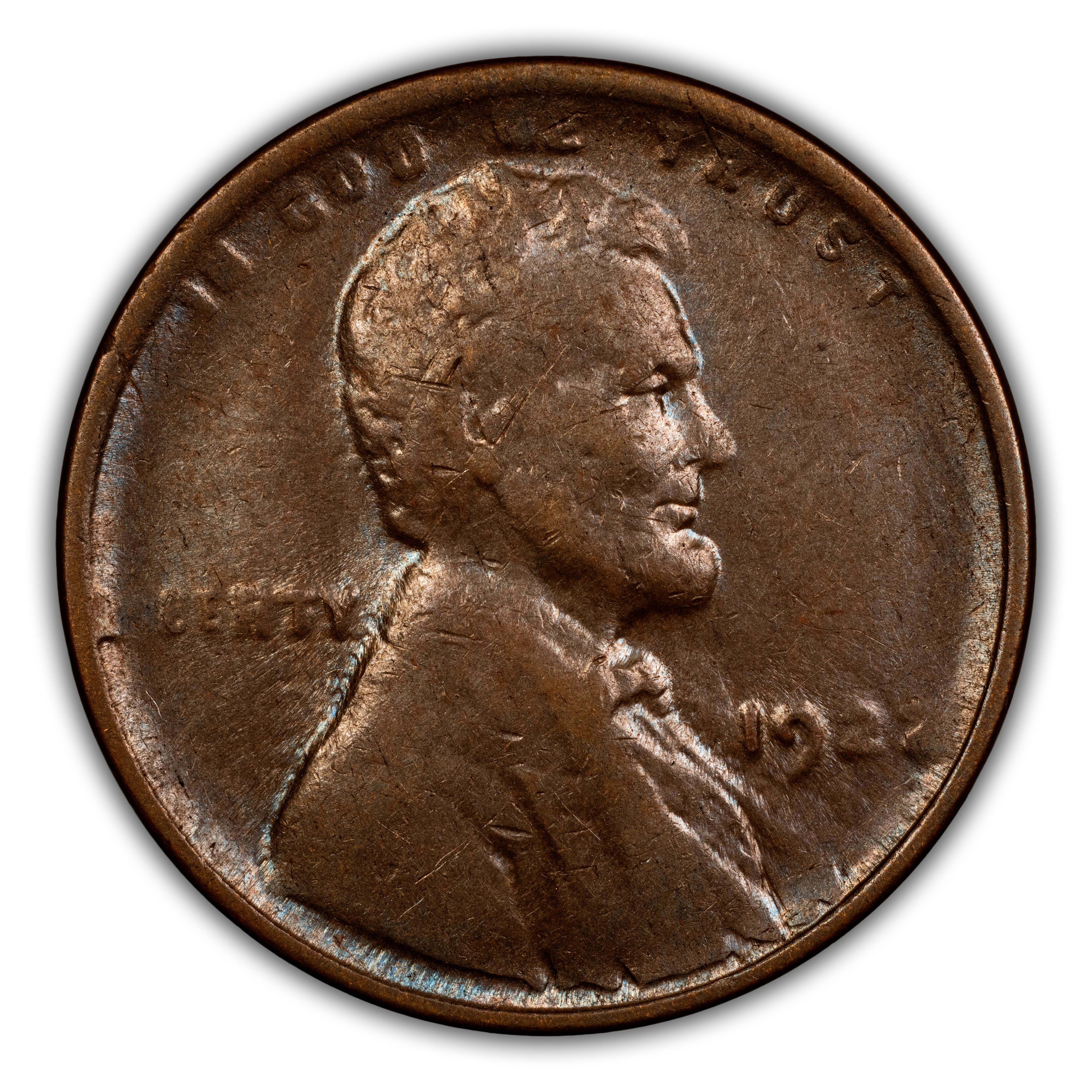 1922-D 1c Weak D, Weak Reverse MS BN