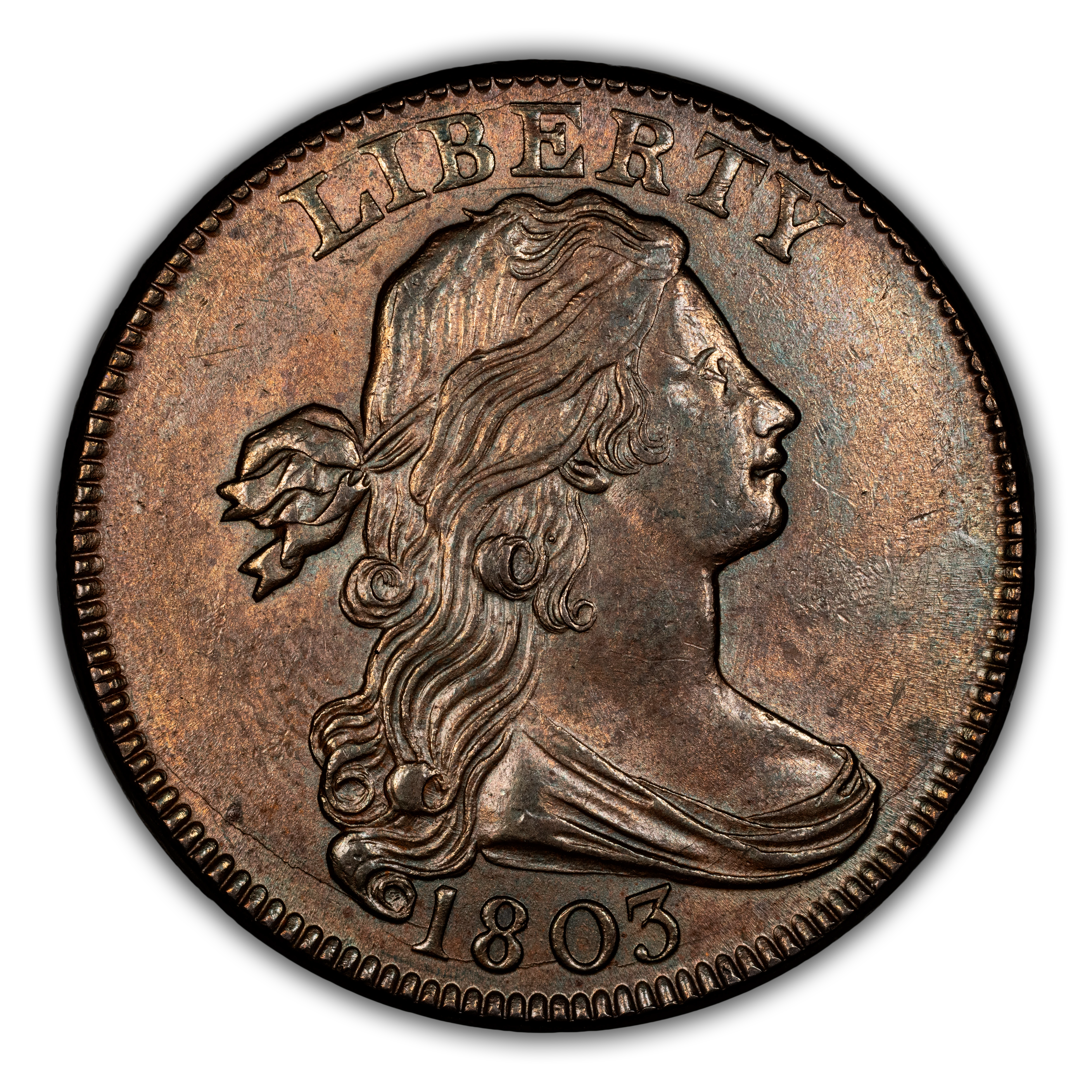 1803 1c Small Date, Small Fraction, S-252 MS BN