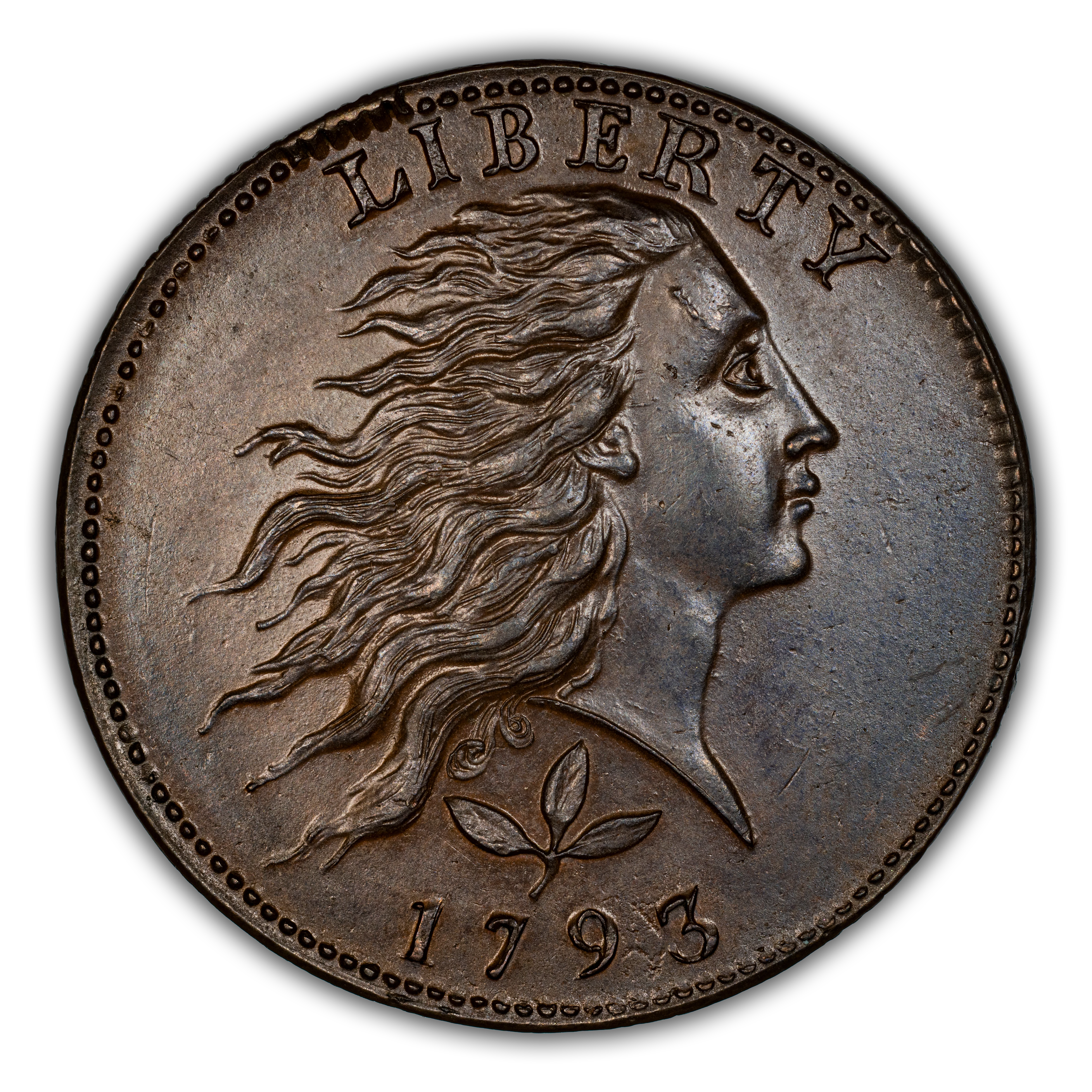 1793 1c Wreath, Vine/Bars MS BN