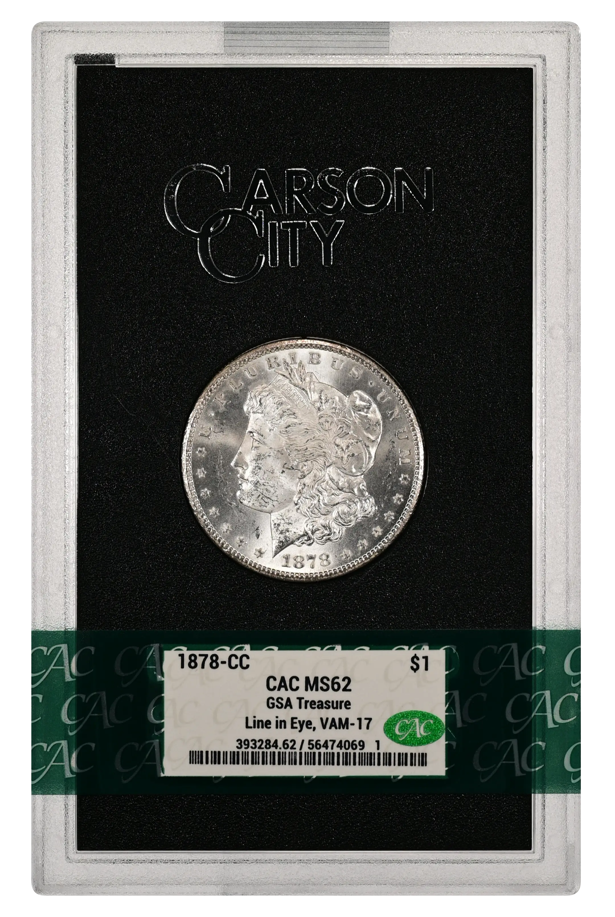 1878-CC $1  GSA Hoard, Line in Eye, VAM-17 MS thumbnail 7