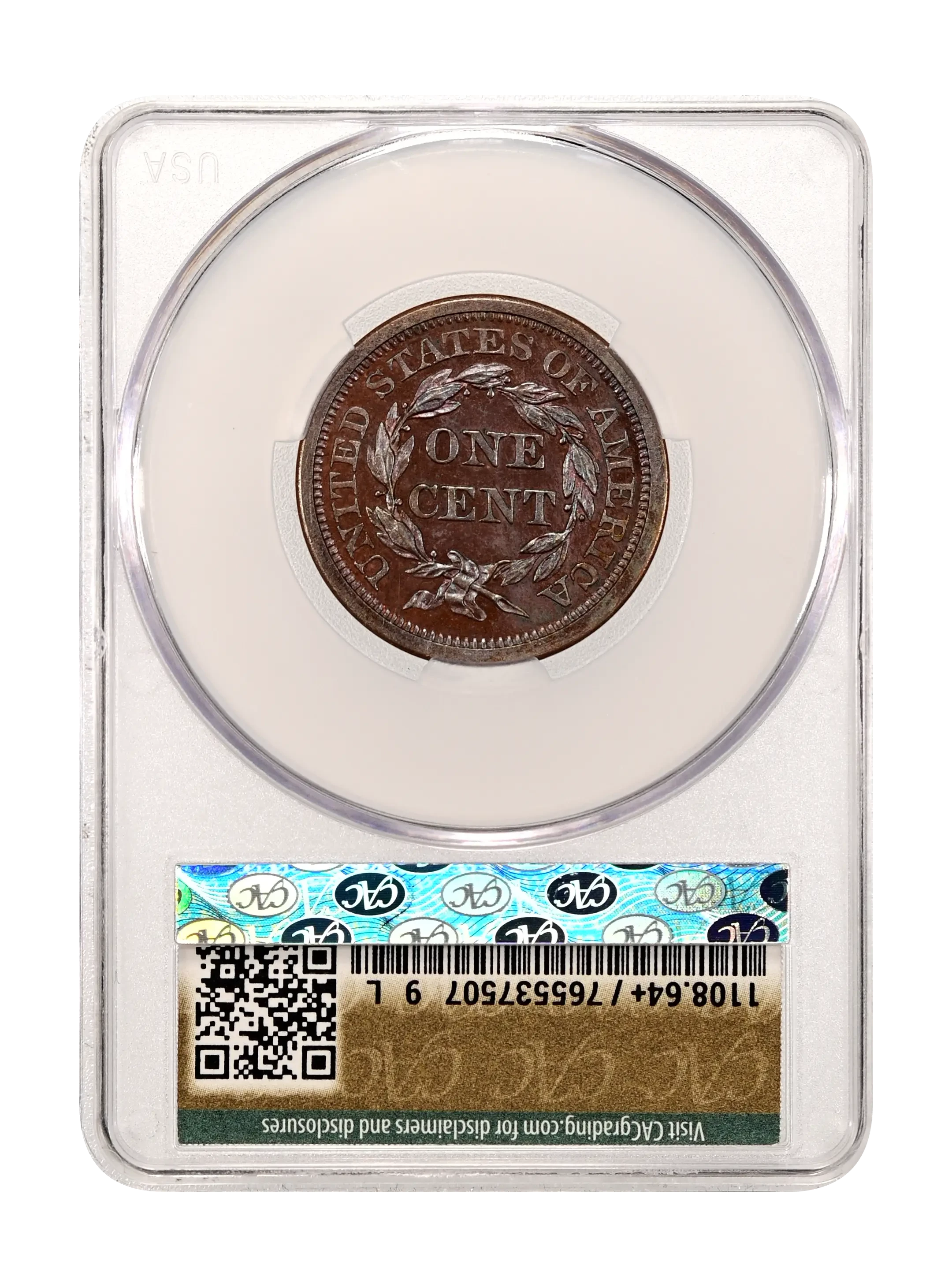 1844 Braided Hair Large Cent, Proof Values & Prices | Greysheet
