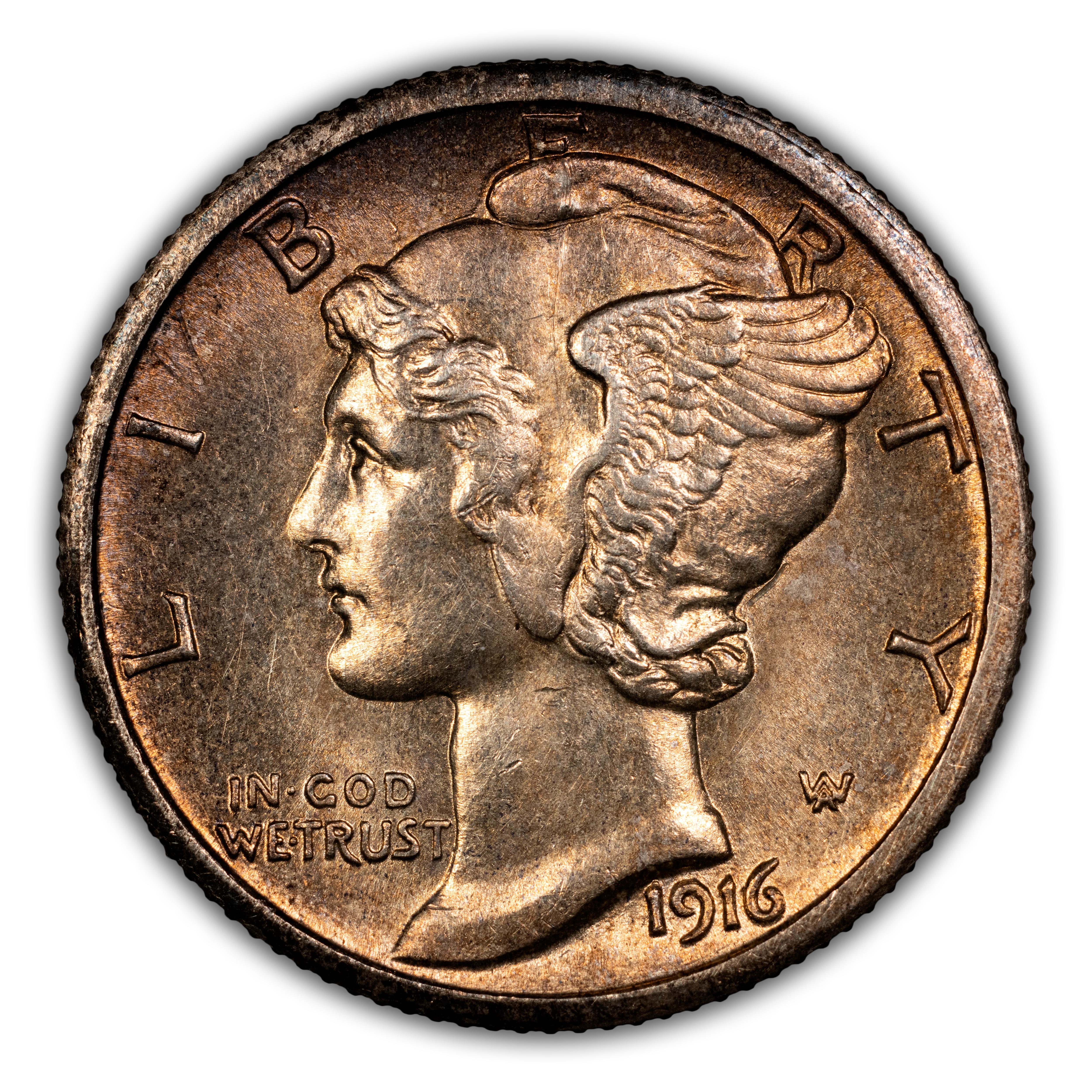 1916-S 10c Mercury MS