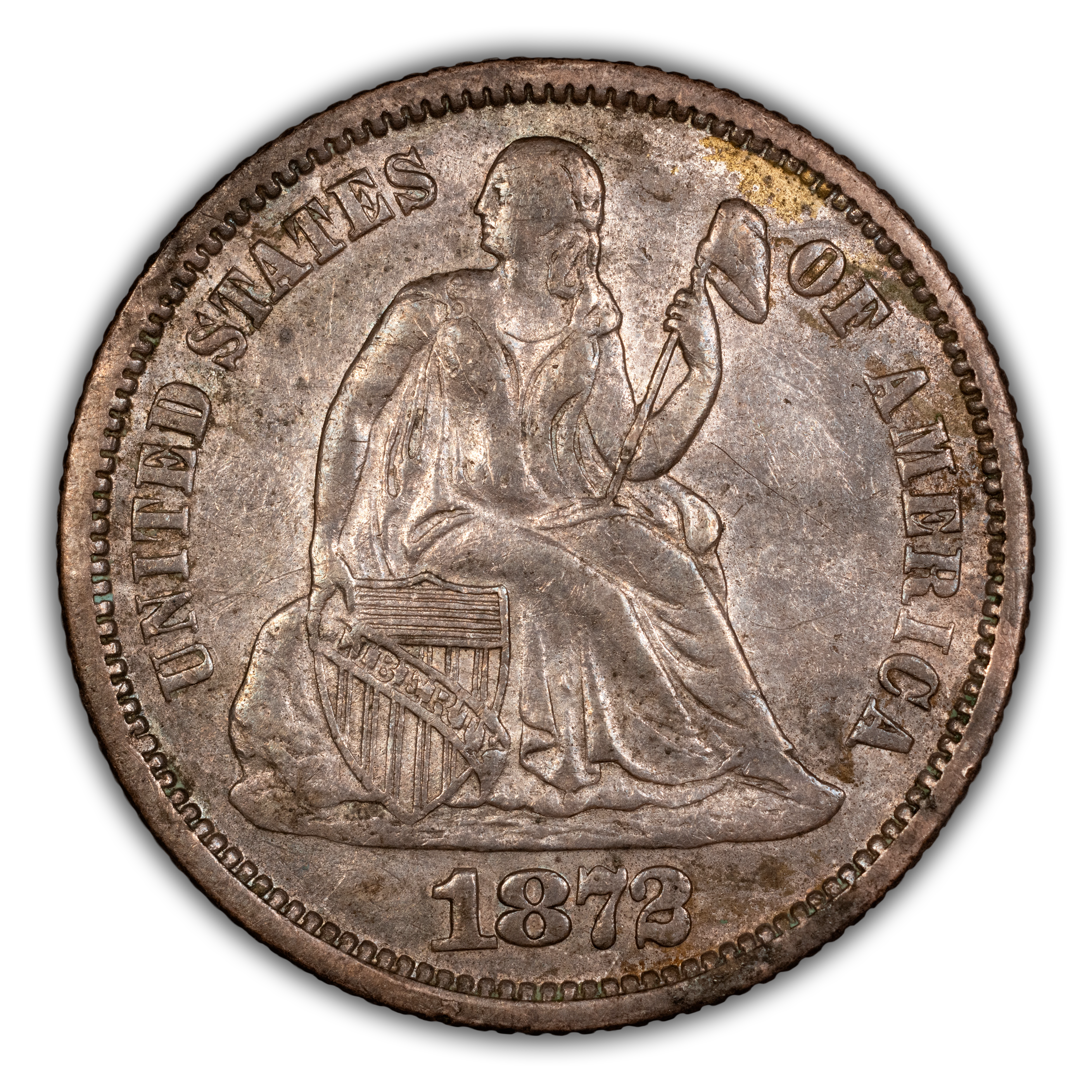 1872 10c MS