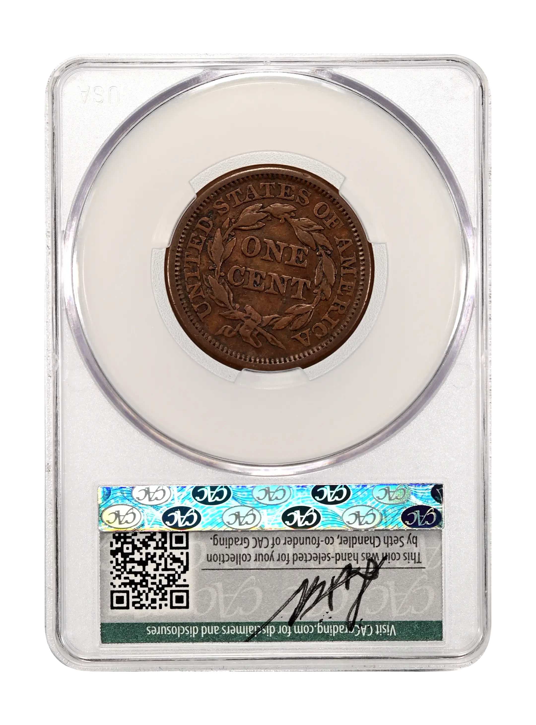 1844 81 Braided Hair Large Cent Values & Prices | Greysheet
