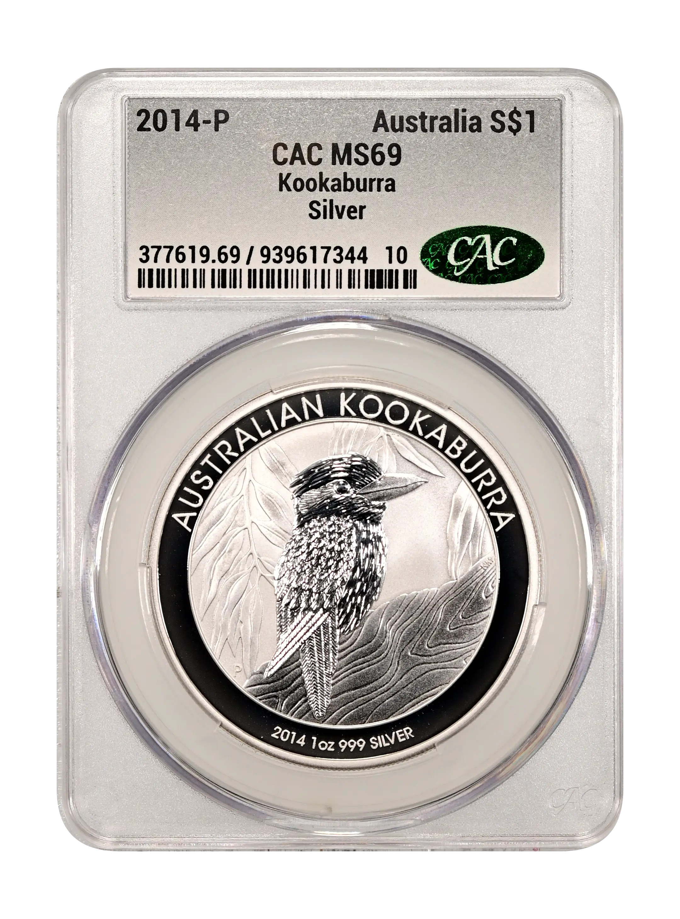 2014-P S$1 Kookaburra, 1oz Silver MS