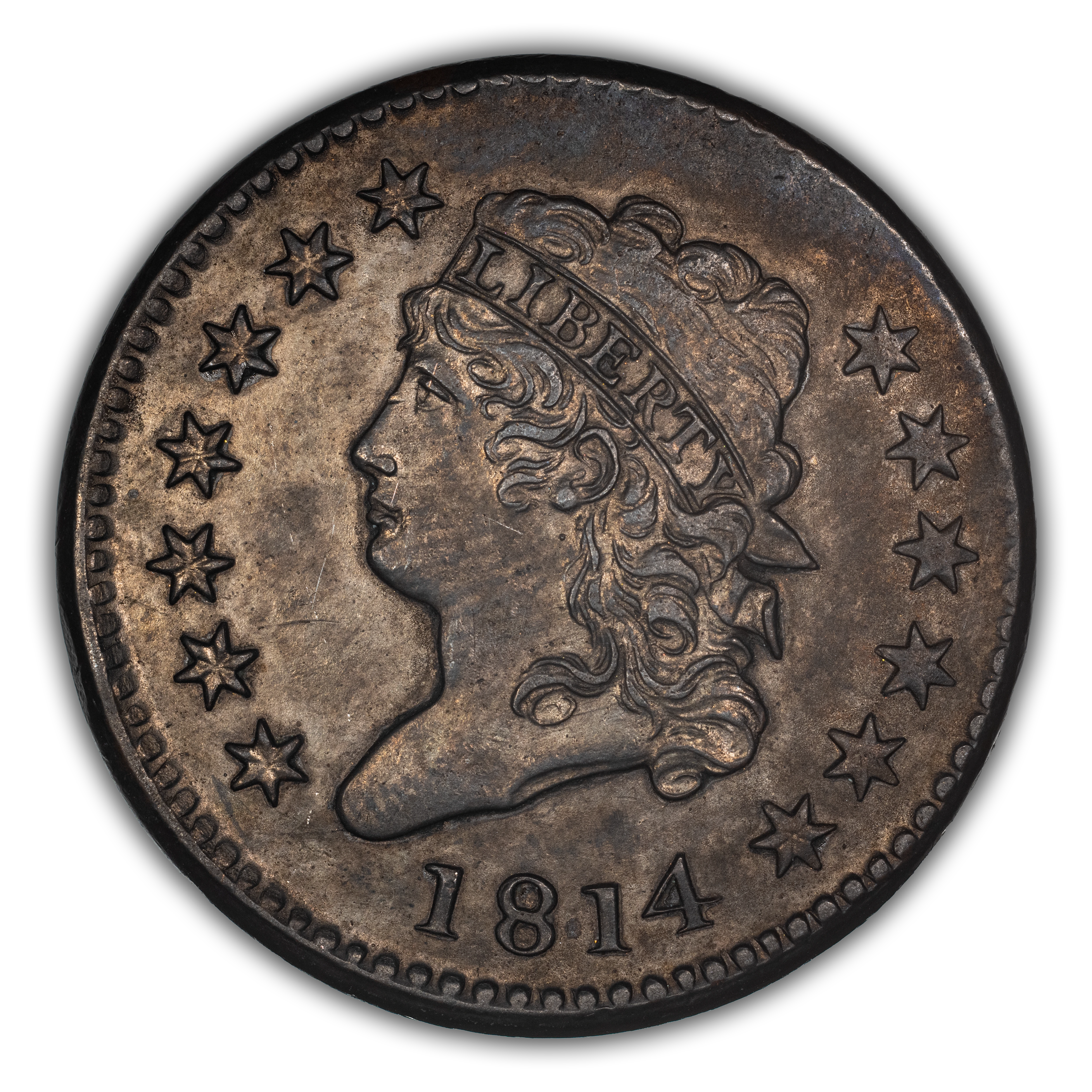 1814 1c Plain 4 MS BN