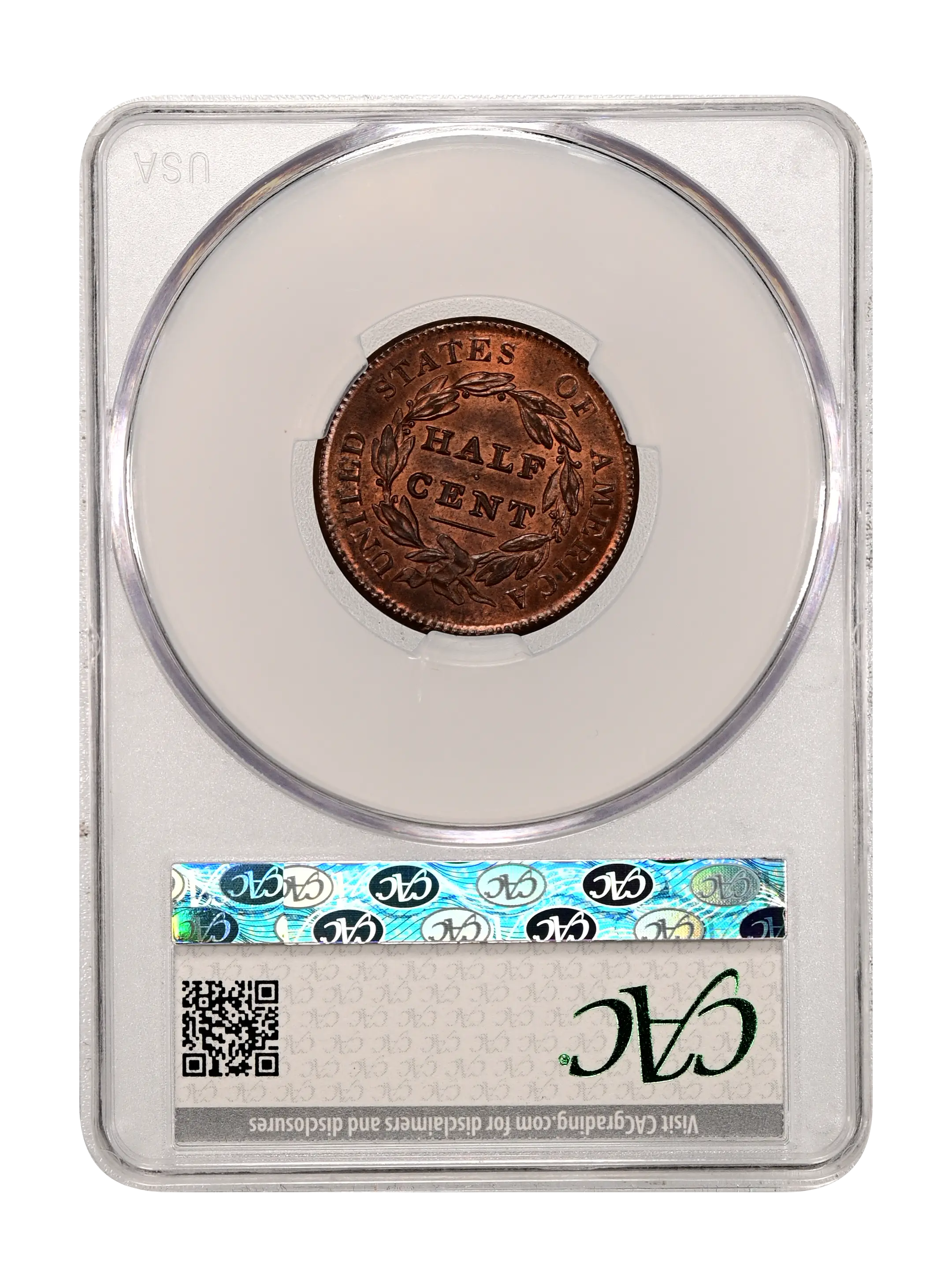 1829 1/2c MS RB MS64 RB CAC thumbnail 24