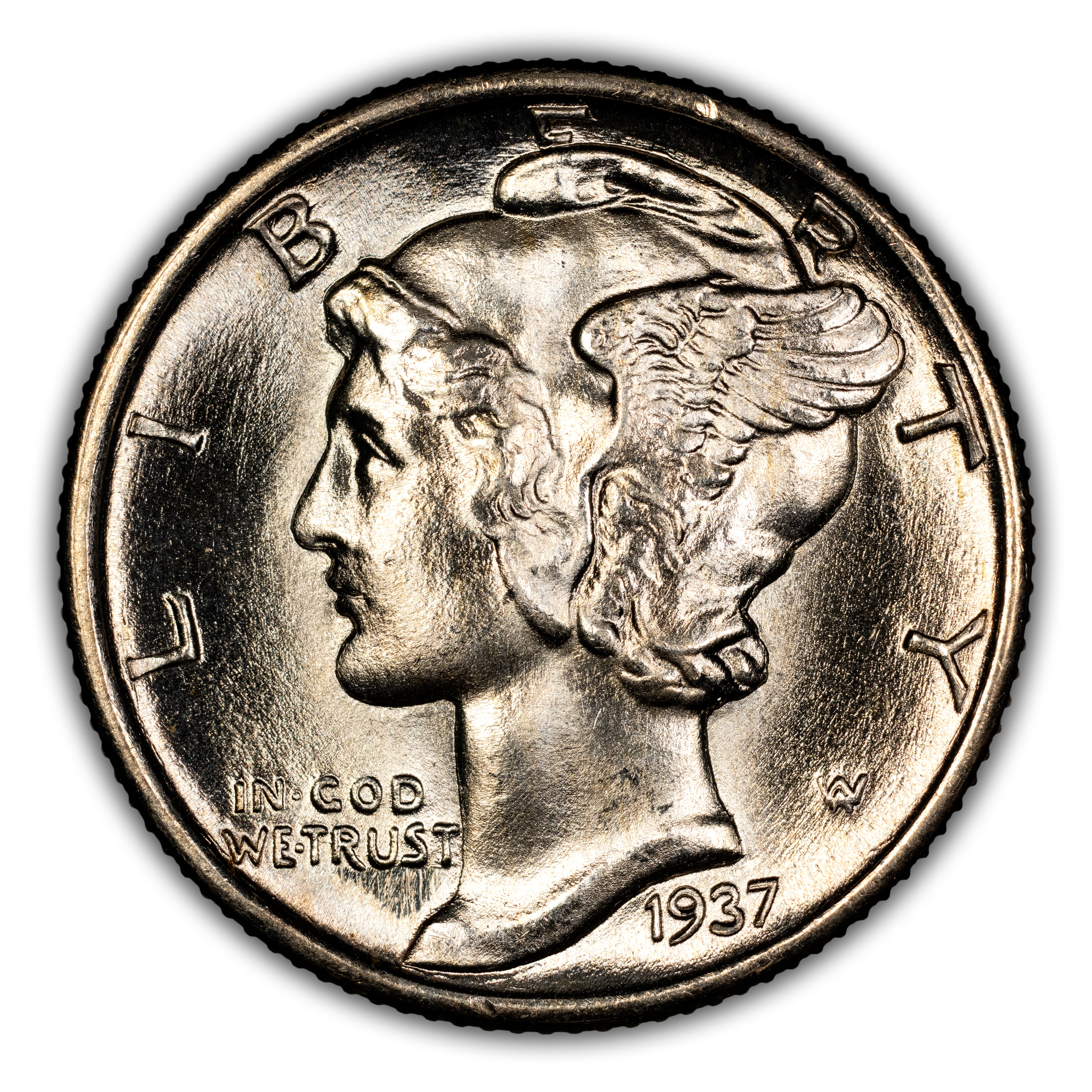 1937 10c Doubled Die Obverse, FS-101 MS