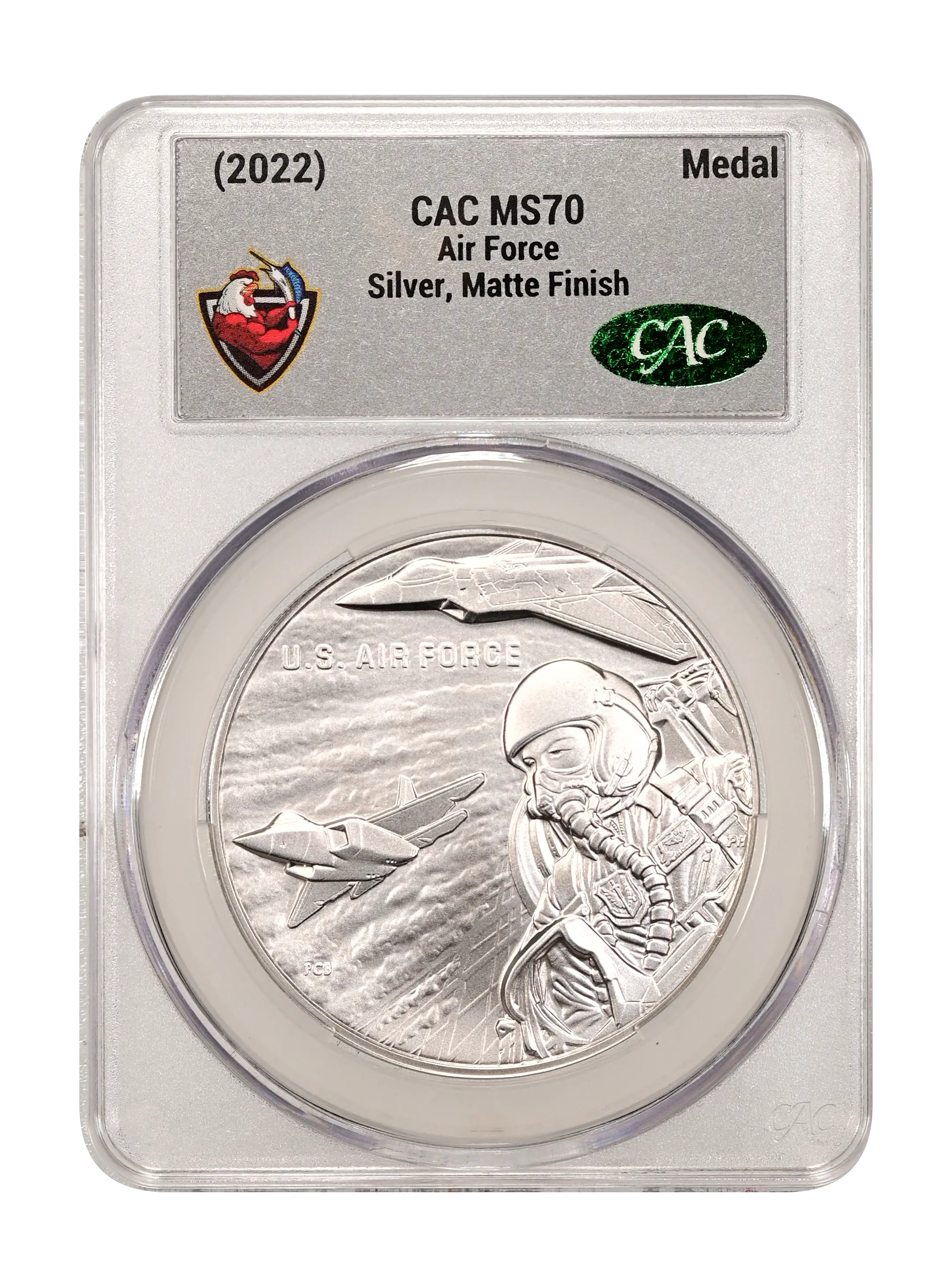 (2022) Medal Air Force, Silver, Matte Finish MS