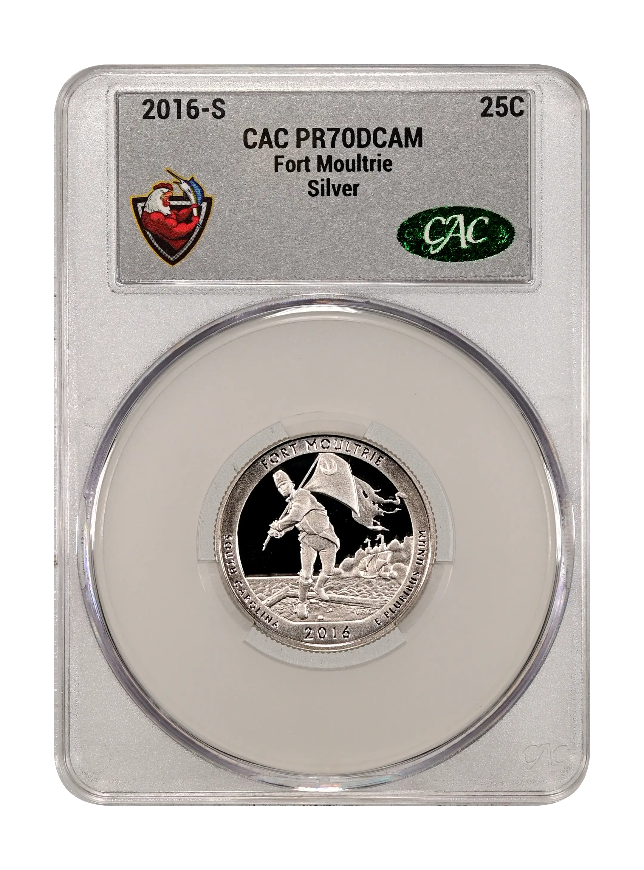 2016-S 25c Fort Moultrie , Silver PR DCAM