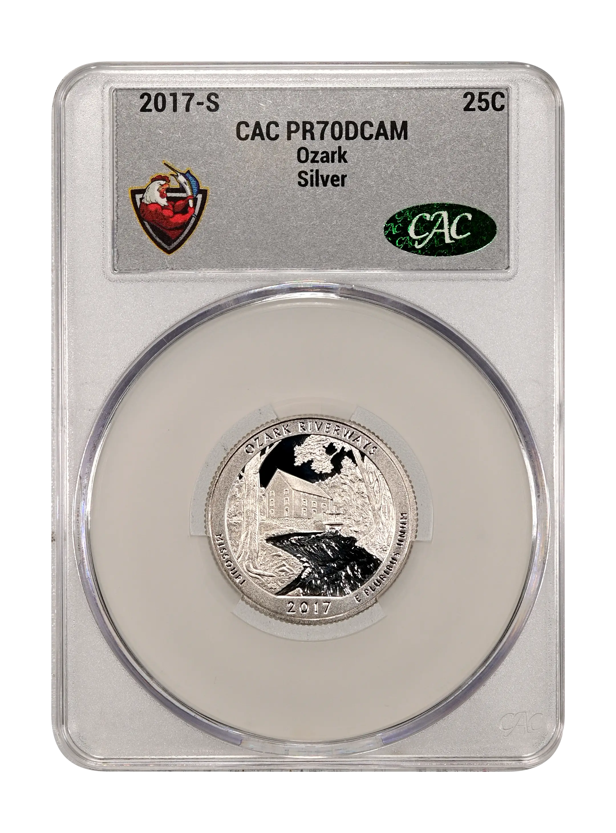 2017-S 25c Ozark, Silver PR DCAM