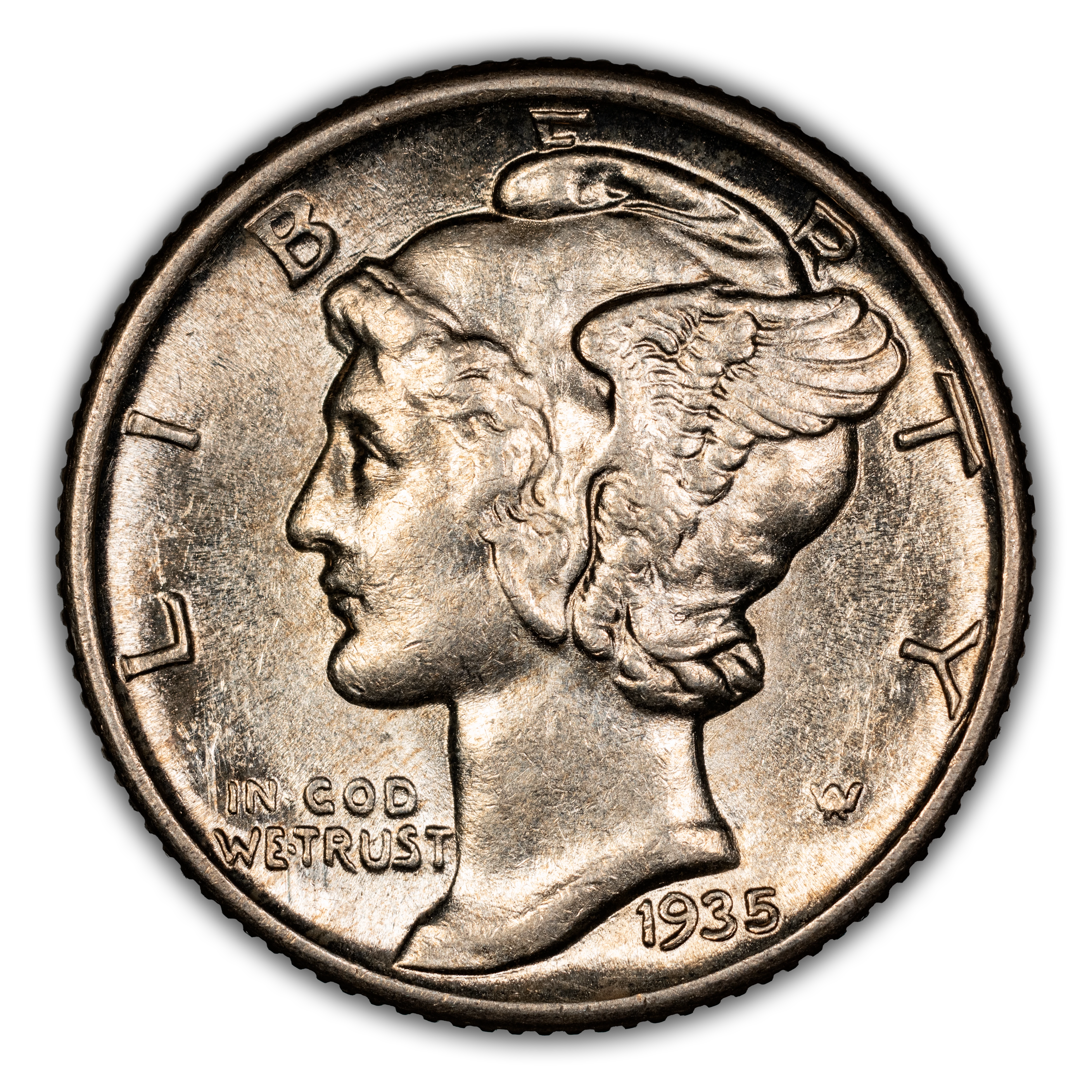 1935 10c Doubled Die Obverse, FS-101 MS