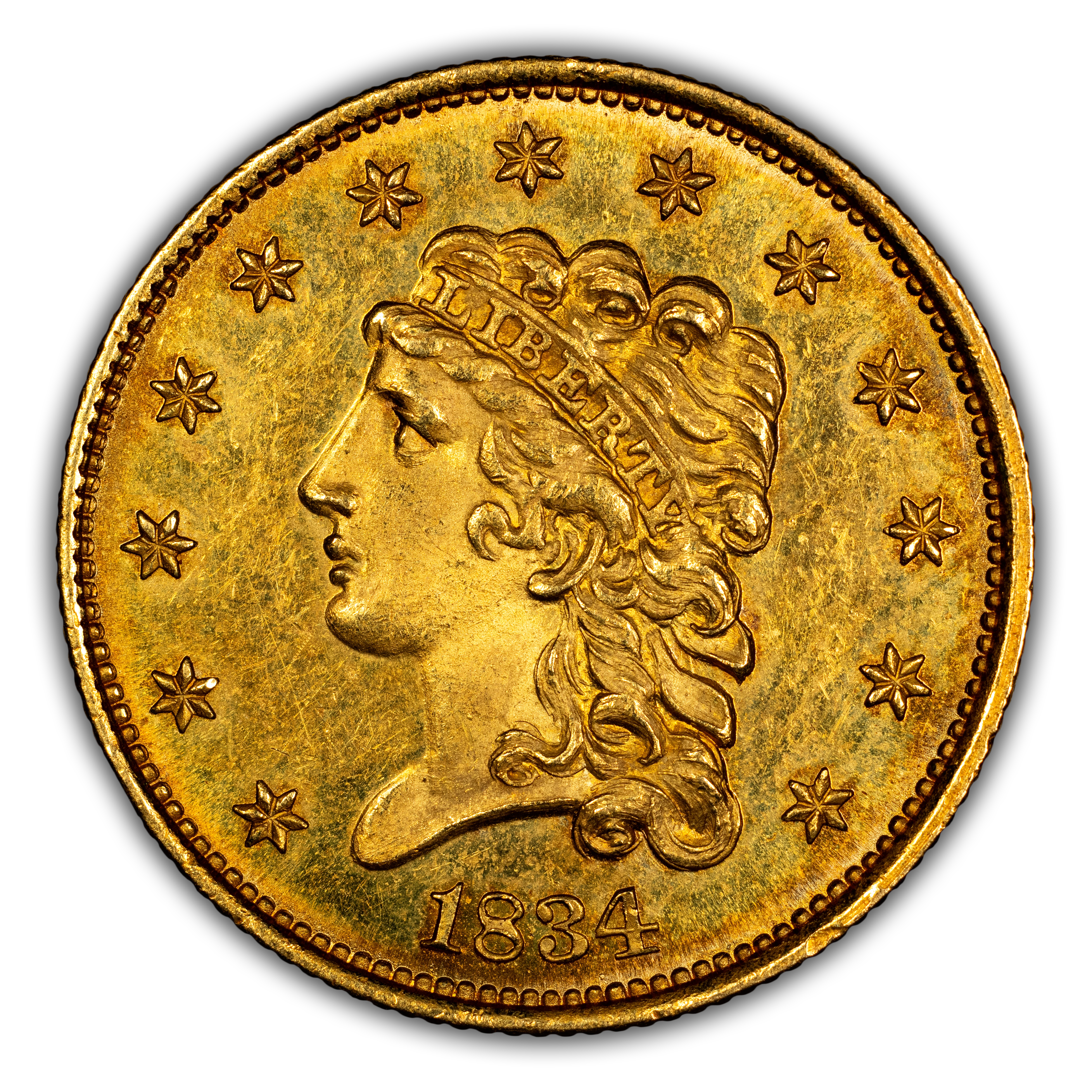 1834 $2 1/2 Classic Head MS