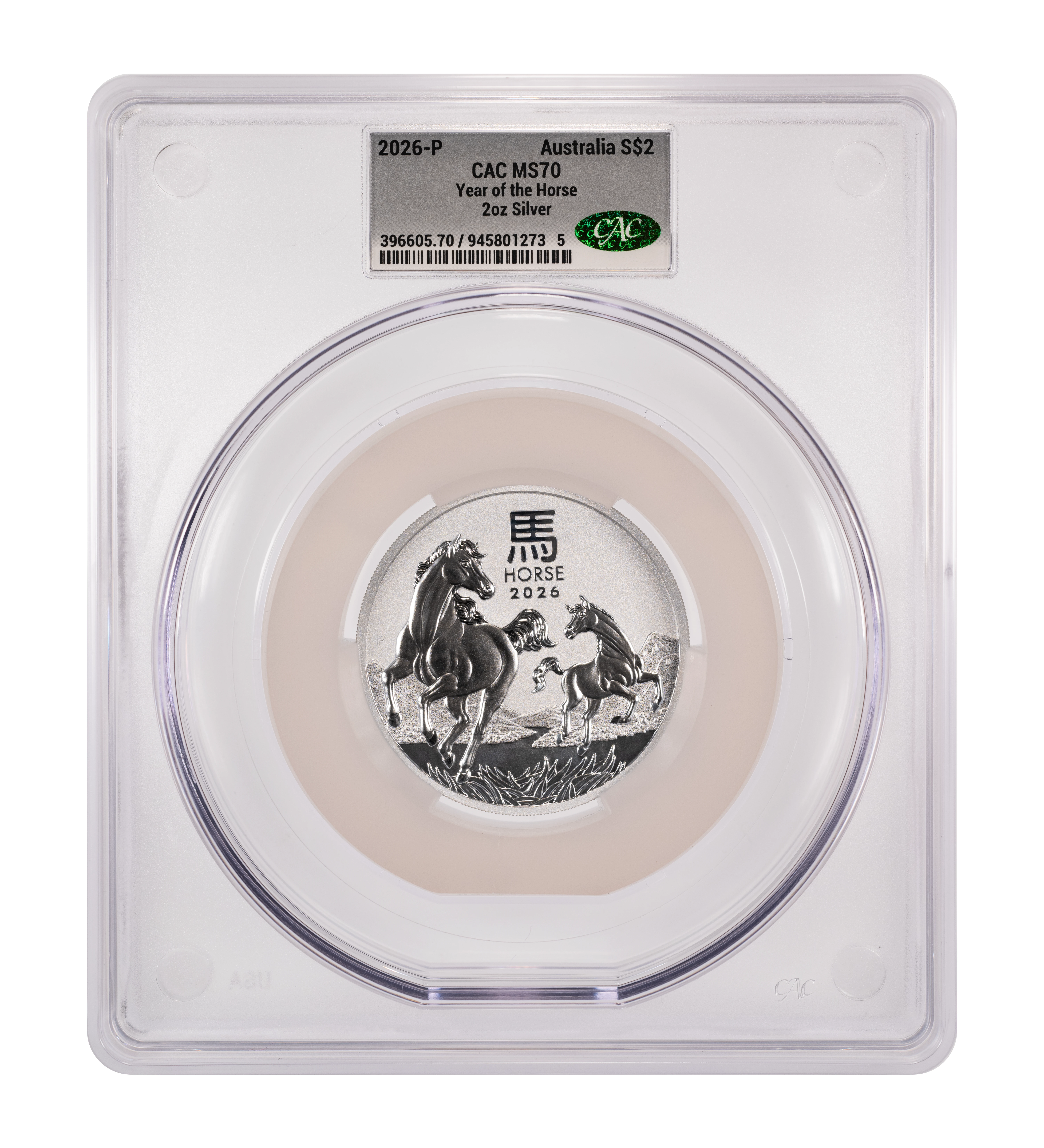 2026-P S$2 2oz Silver, Year of the Horse MS
