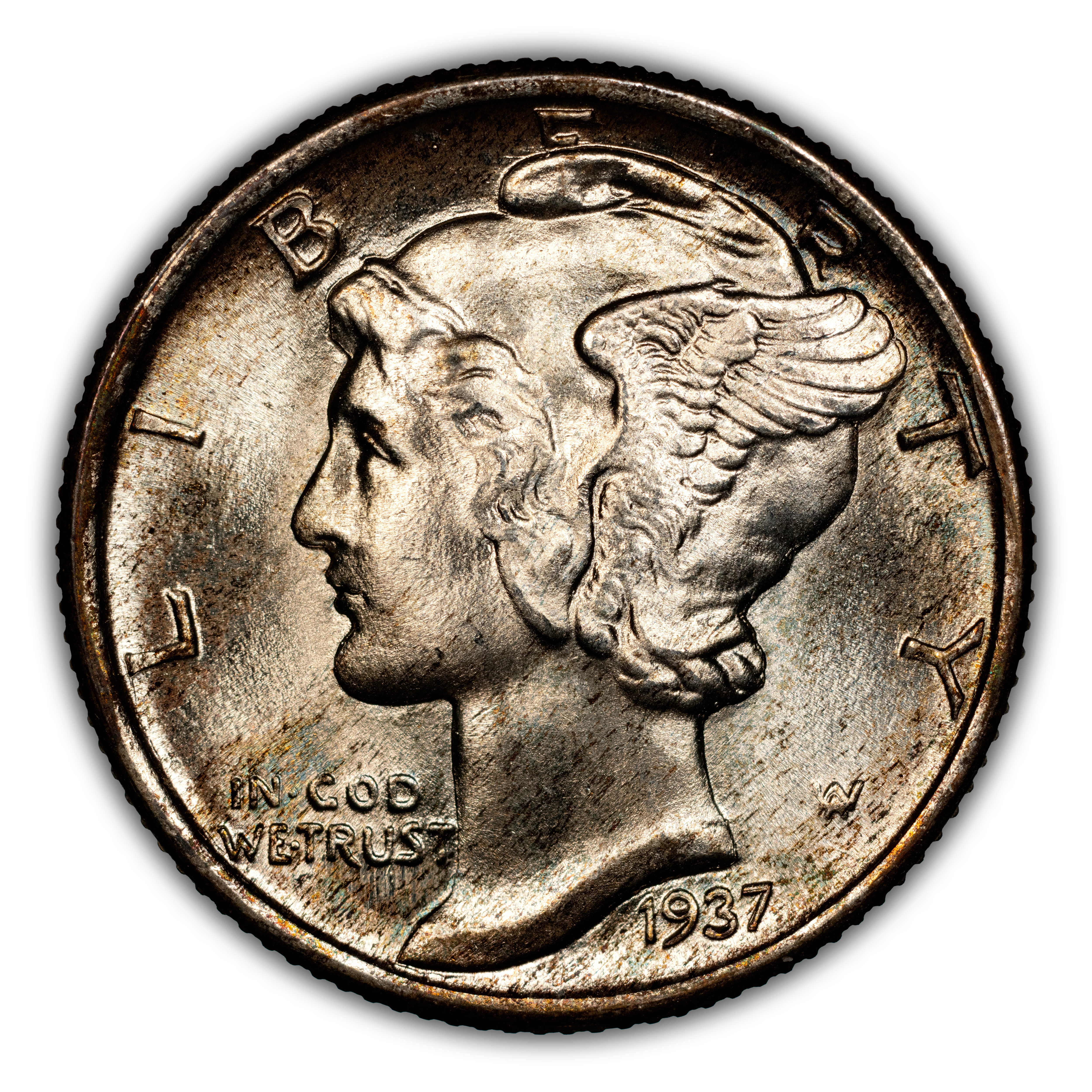 1937 10c Doubled Die Obverse, FS-101 MS FB