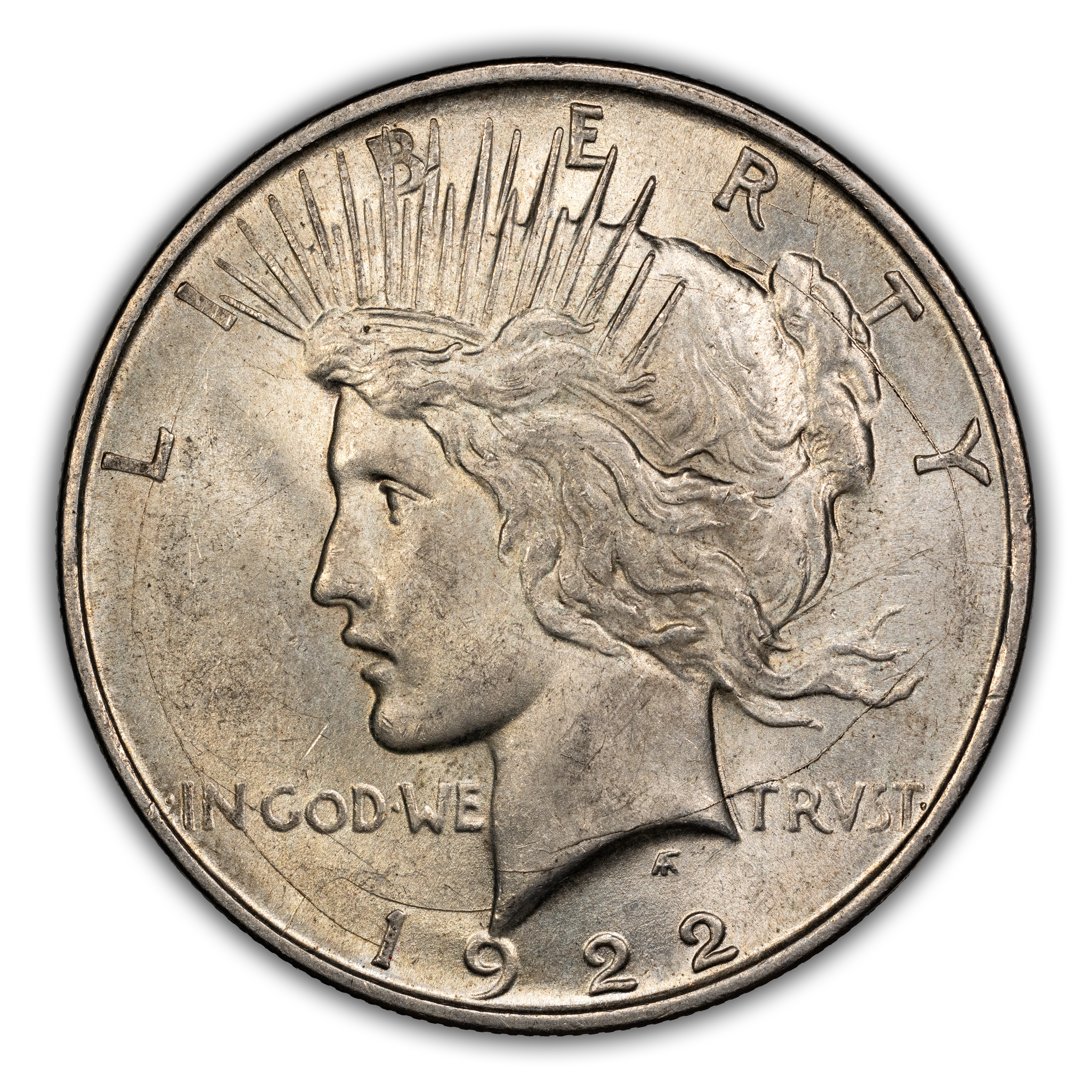 1922-D $1 Retained Die Break, VAM-2A MS