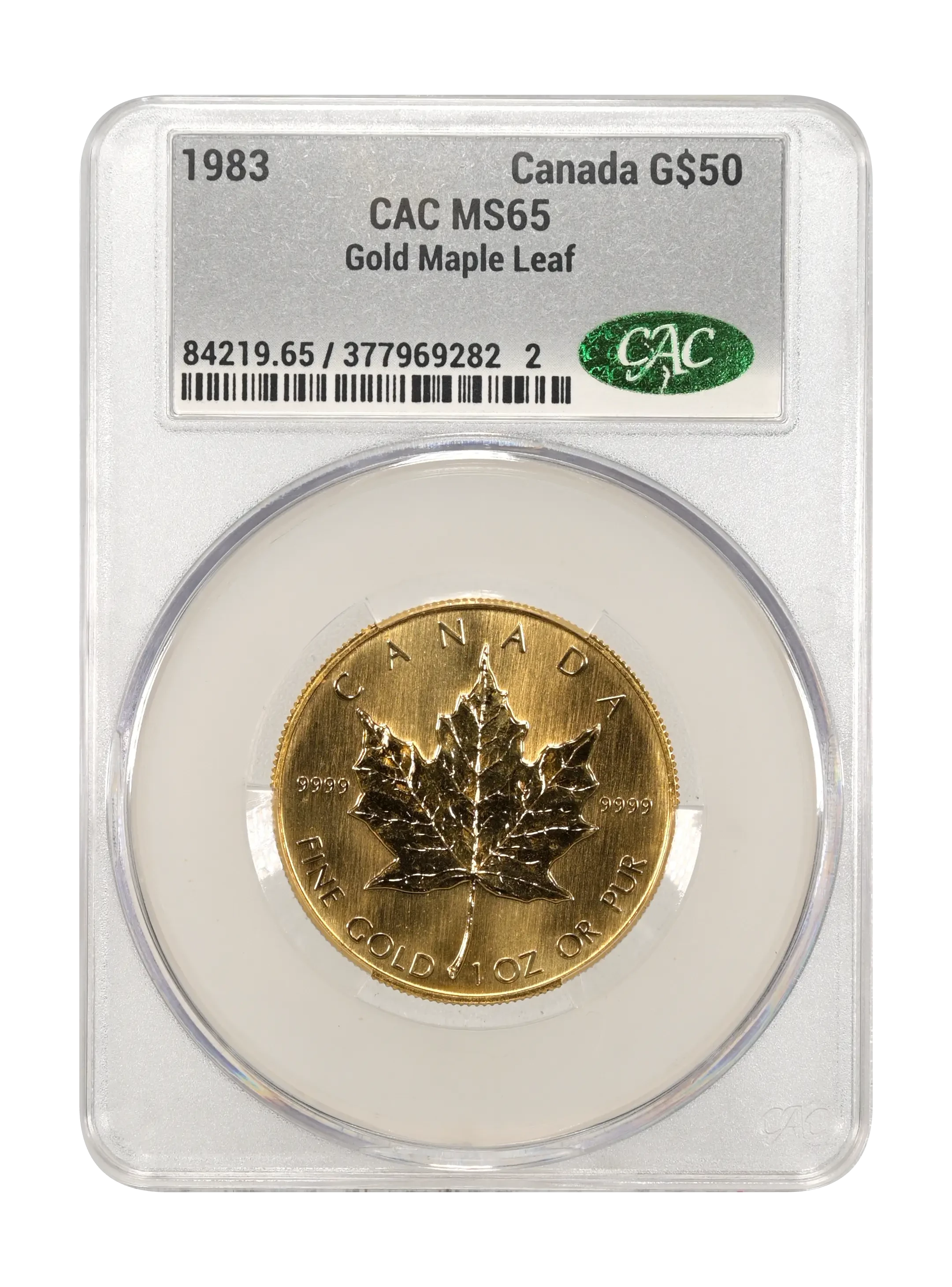 Canada 1983 Gold $50 Gold Maple Leaf, One Ounce Coin Values