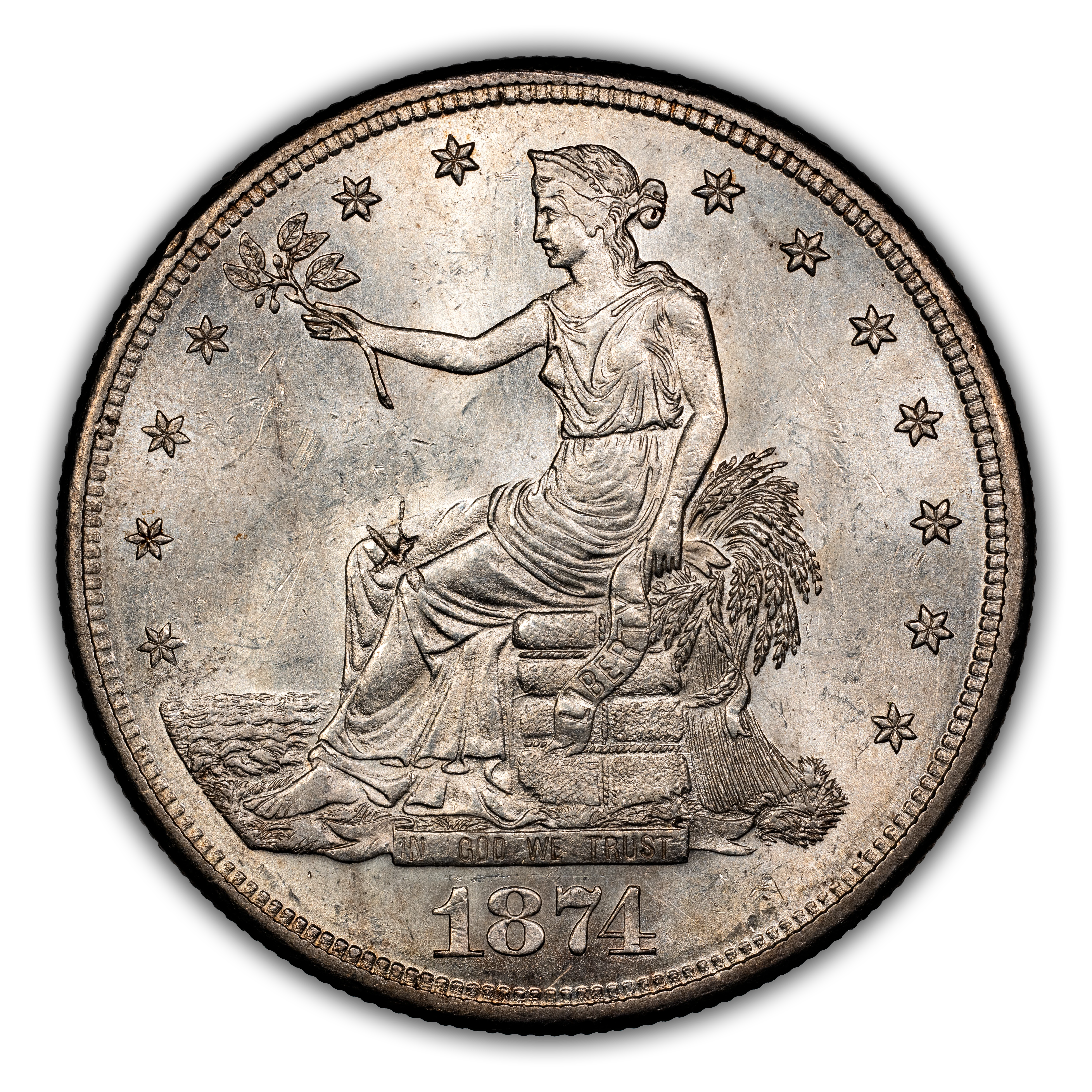 1874-S Trade$ Chopmarked MS