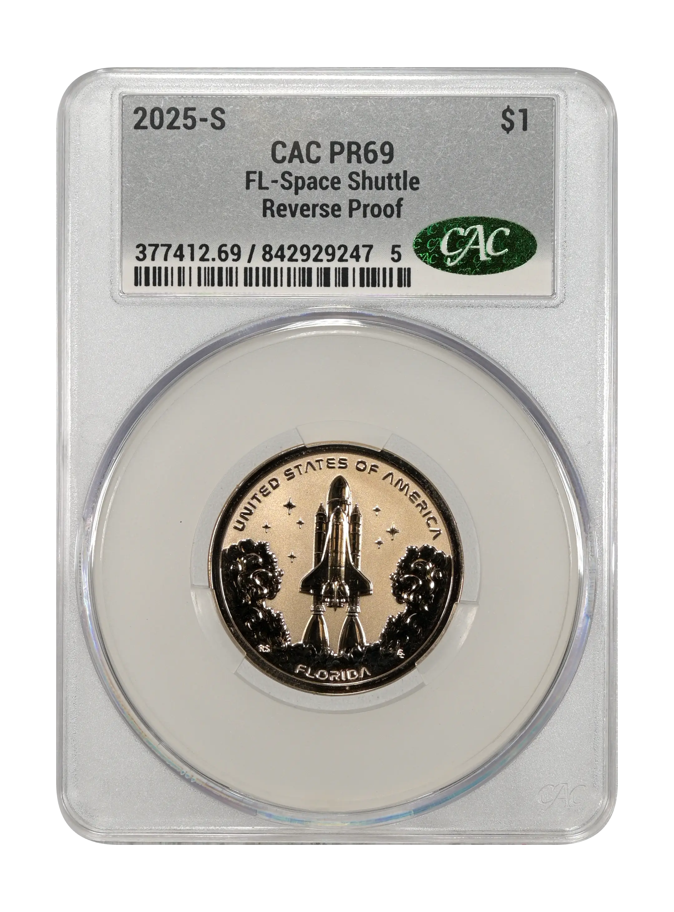 2025-S $1 FL-Space Shuttle, Reverse Proof PR