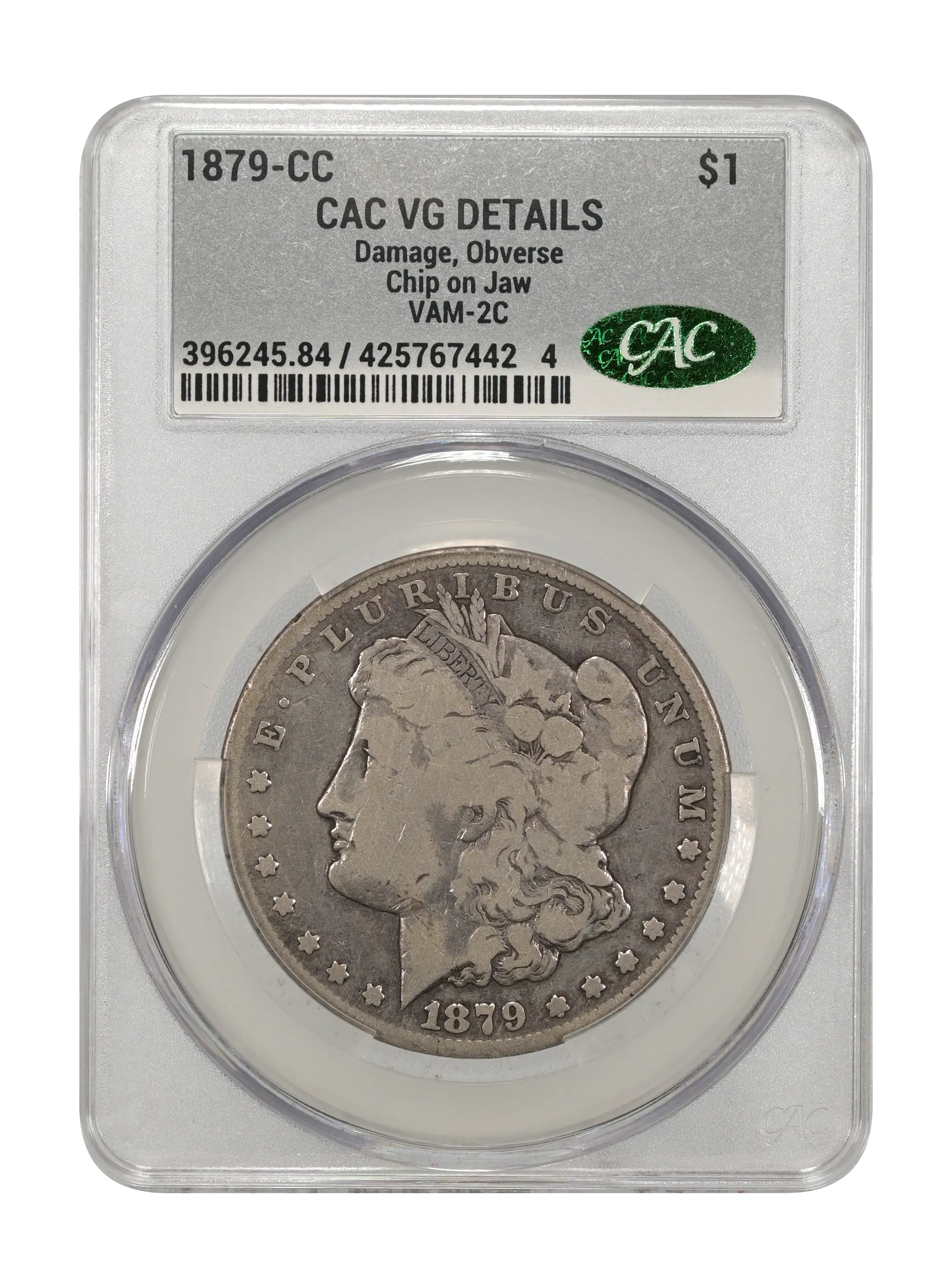 1879-CC $1 Chip on Jaw, VAM-2C MS