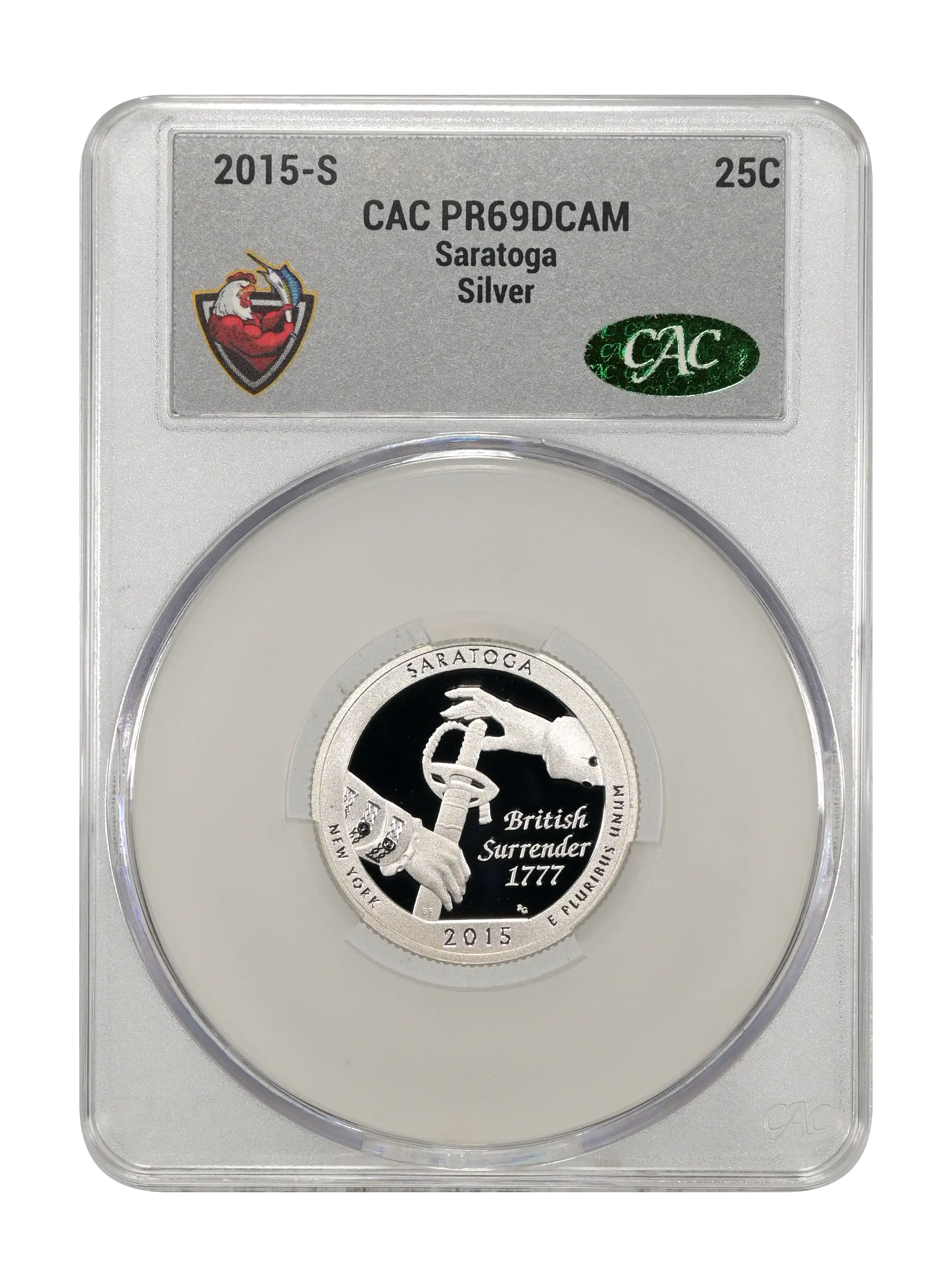 2015-S 25c Saratoga, Silver PR DCAM