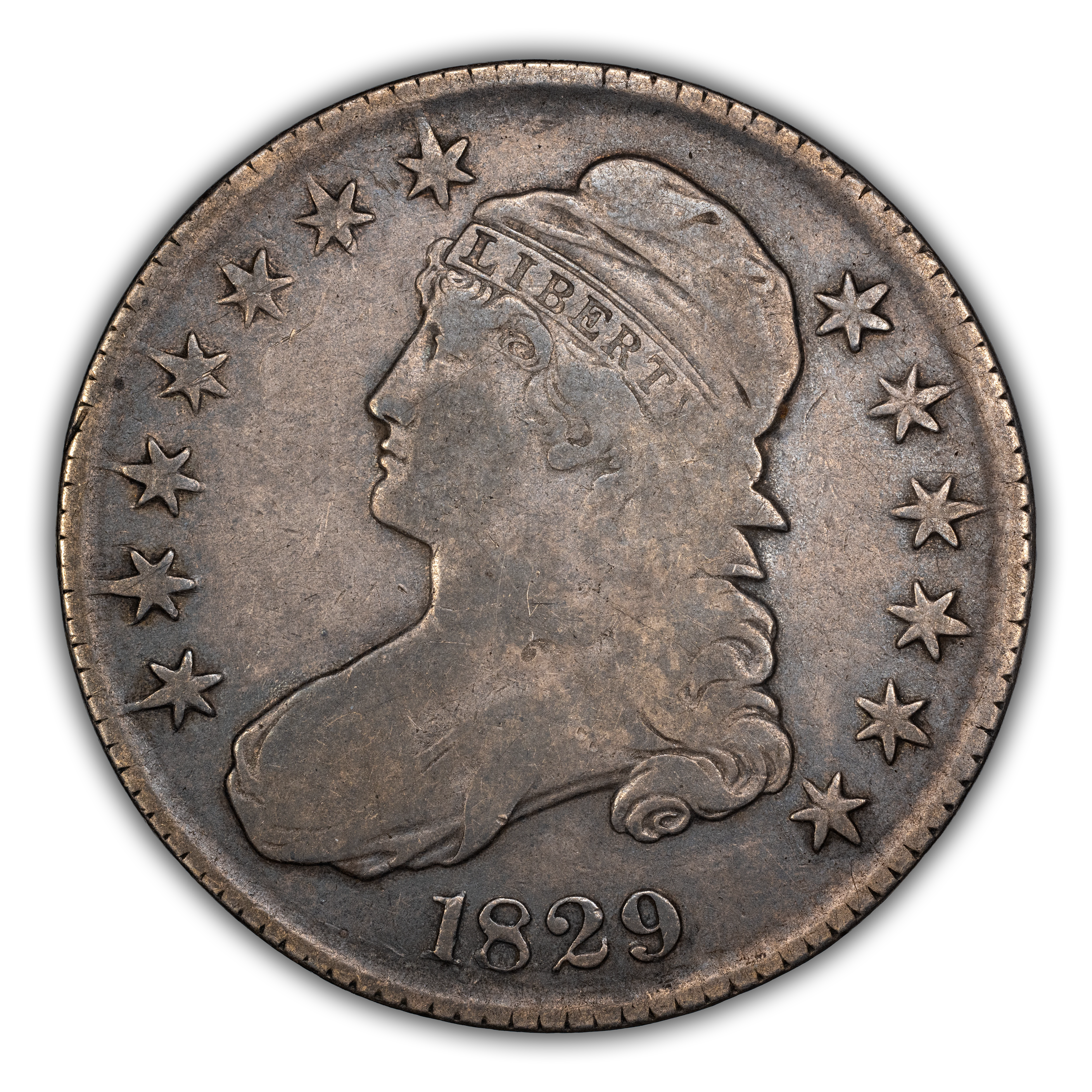 1829 50c Small Letters, O-109 MS