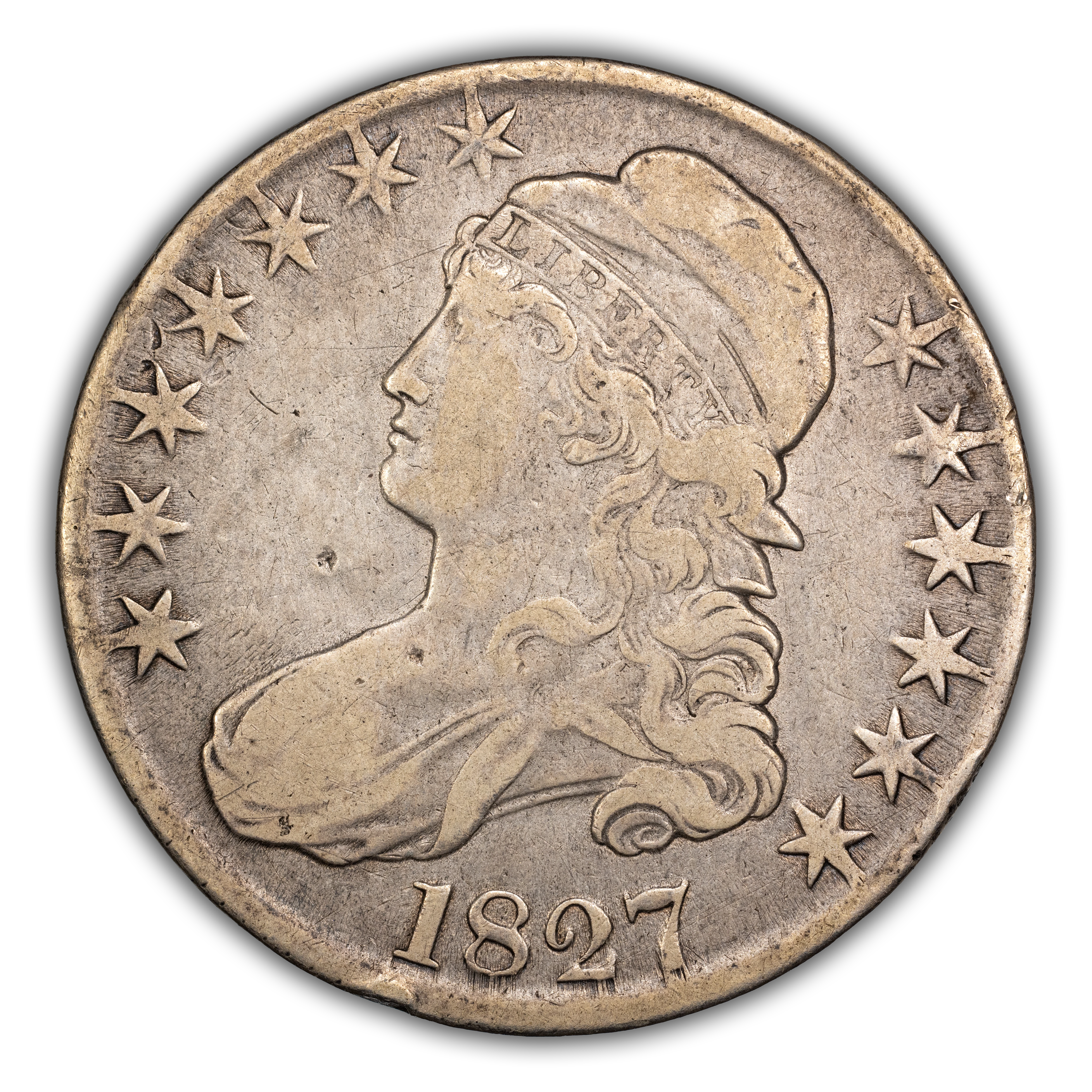 1827 50c Square Base 2, O-122 MS