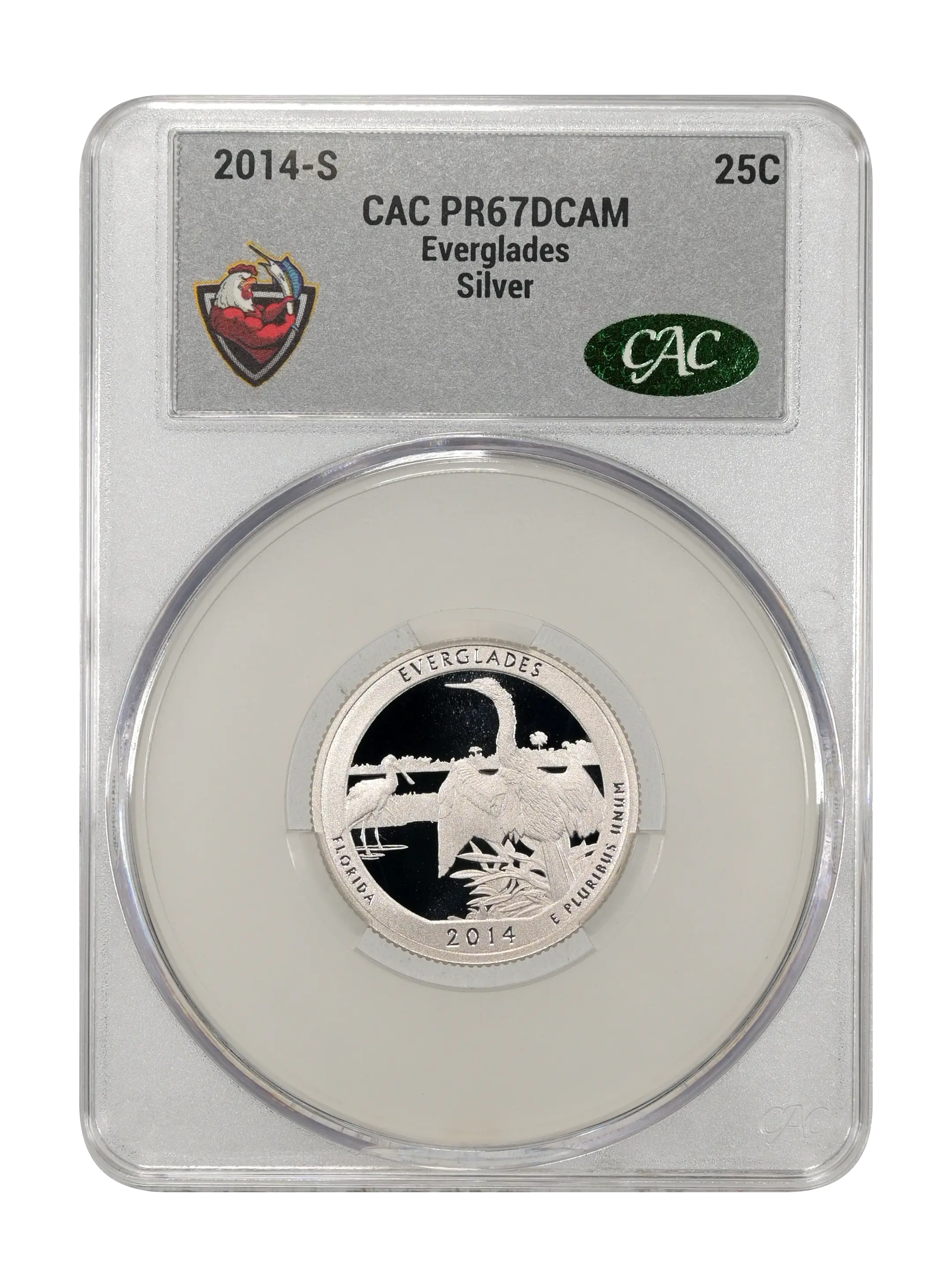 2014-S 25c Everglades, Silver PR DCAM