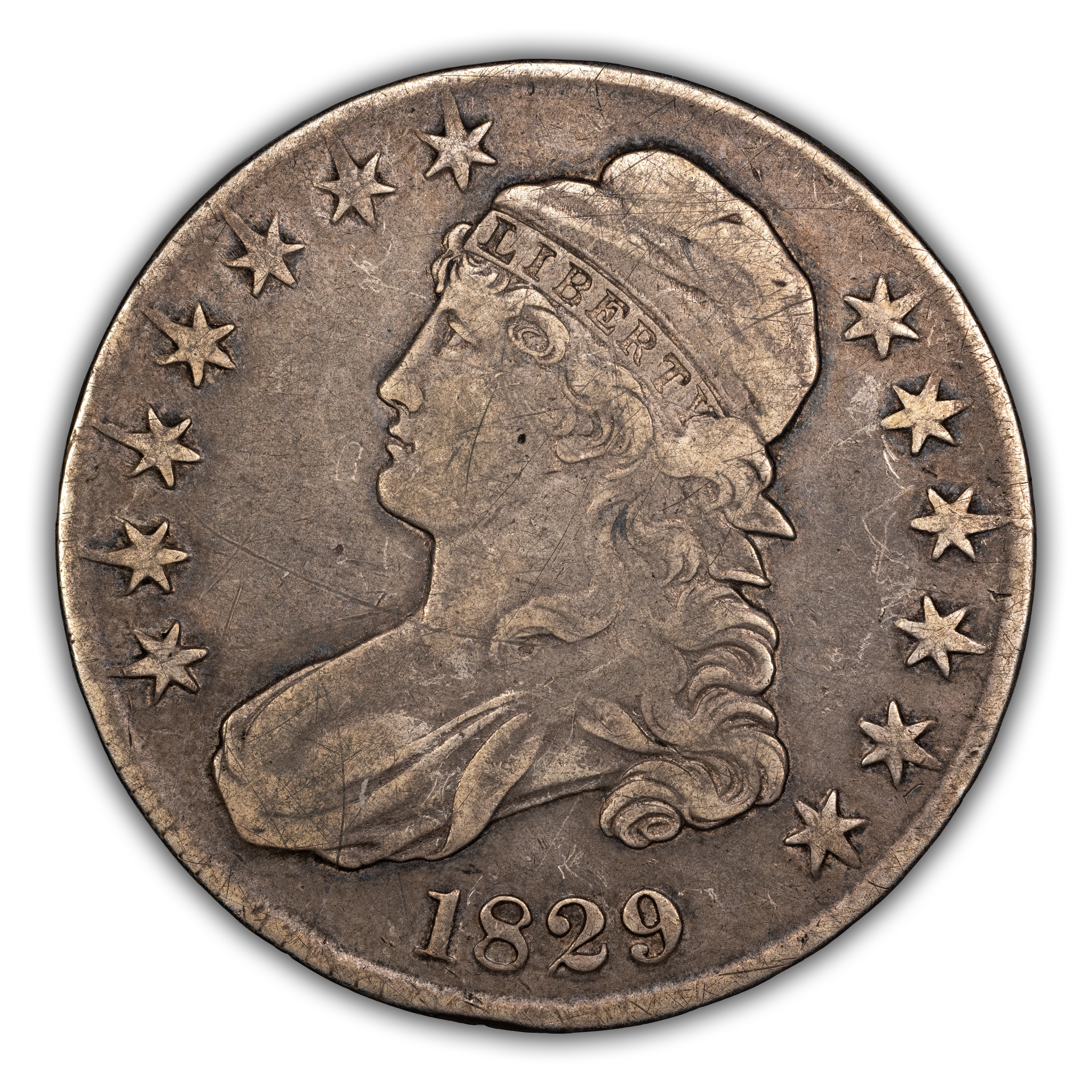 1829 50c Small Letters, O-106 MS