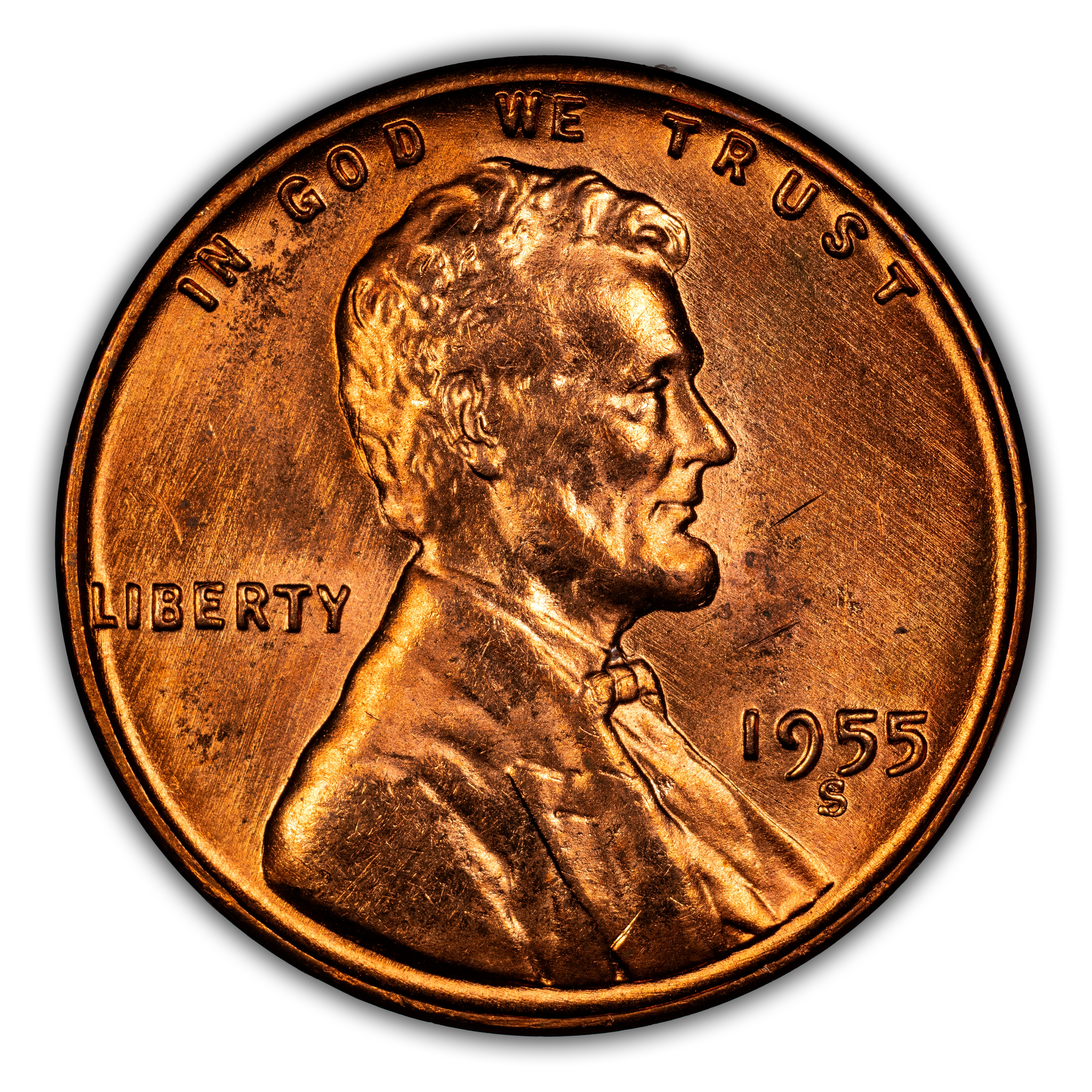 1955-S/S/S 1c Repunched Mintmark, FS-501 MS RD