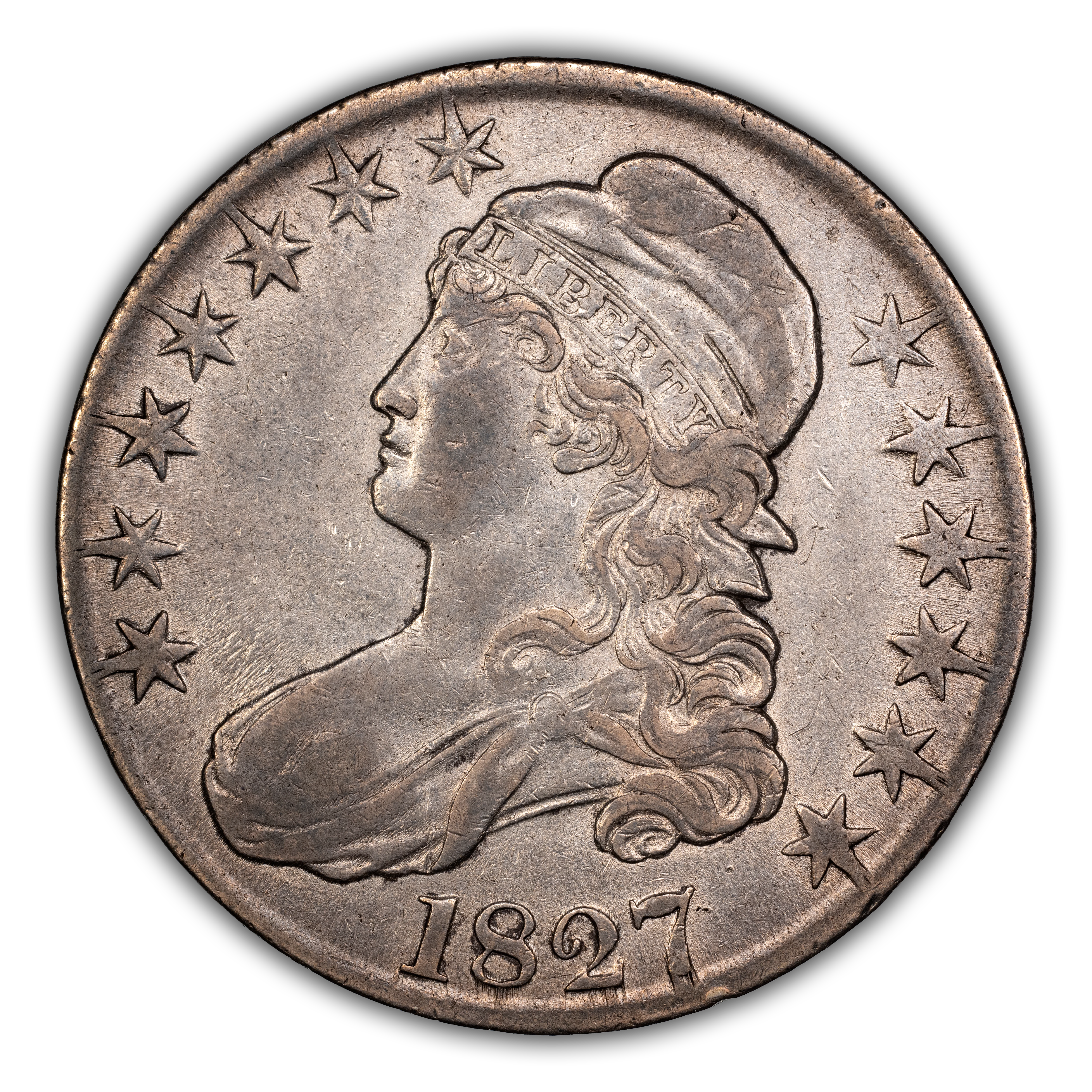 1827 50c Square Base 2, O-123 MS