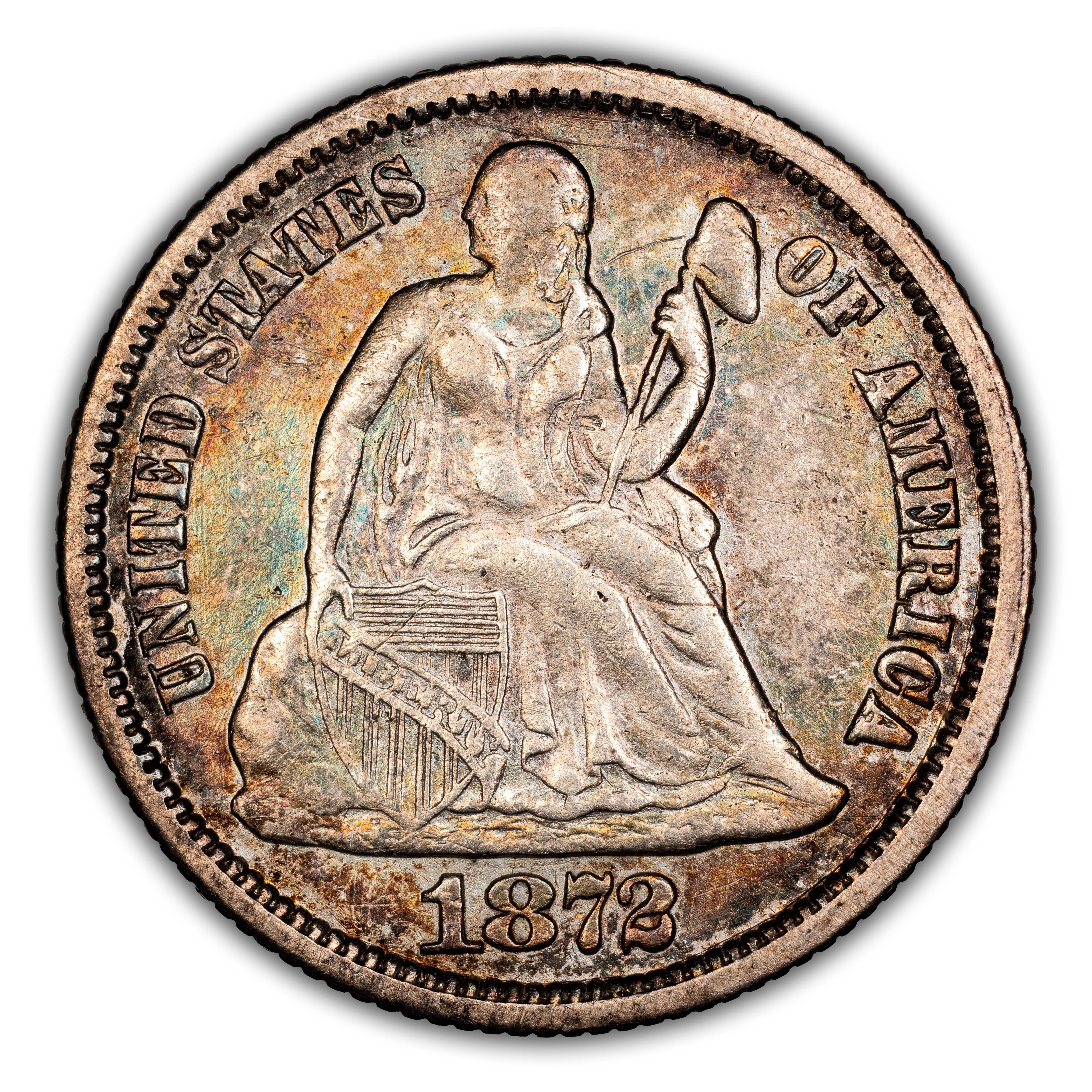 1872 10c Doubled Die Reverse, F-115, FS-801 MS