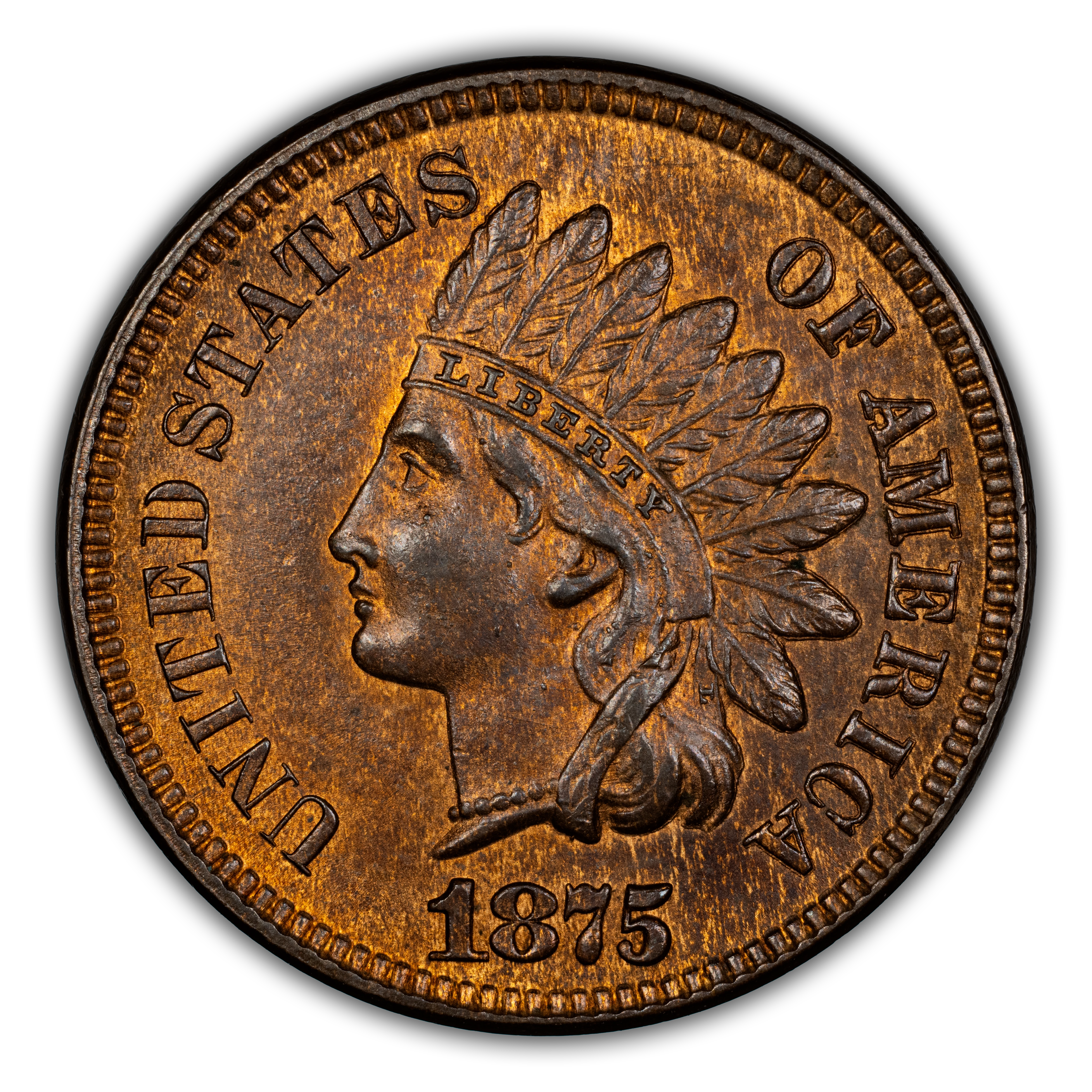 1875 1c MS RB