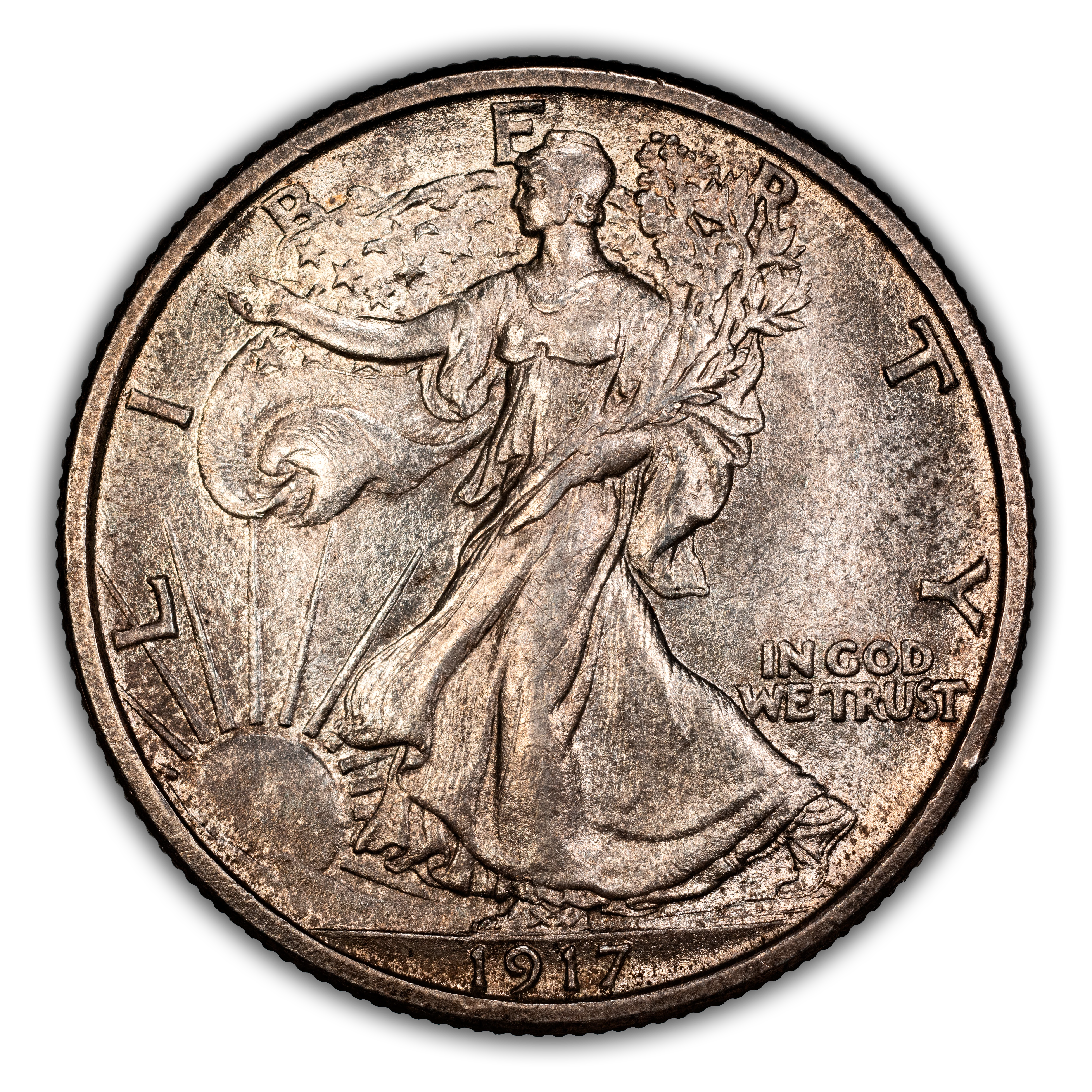 1917-D 50c Mintmark Reverse MS