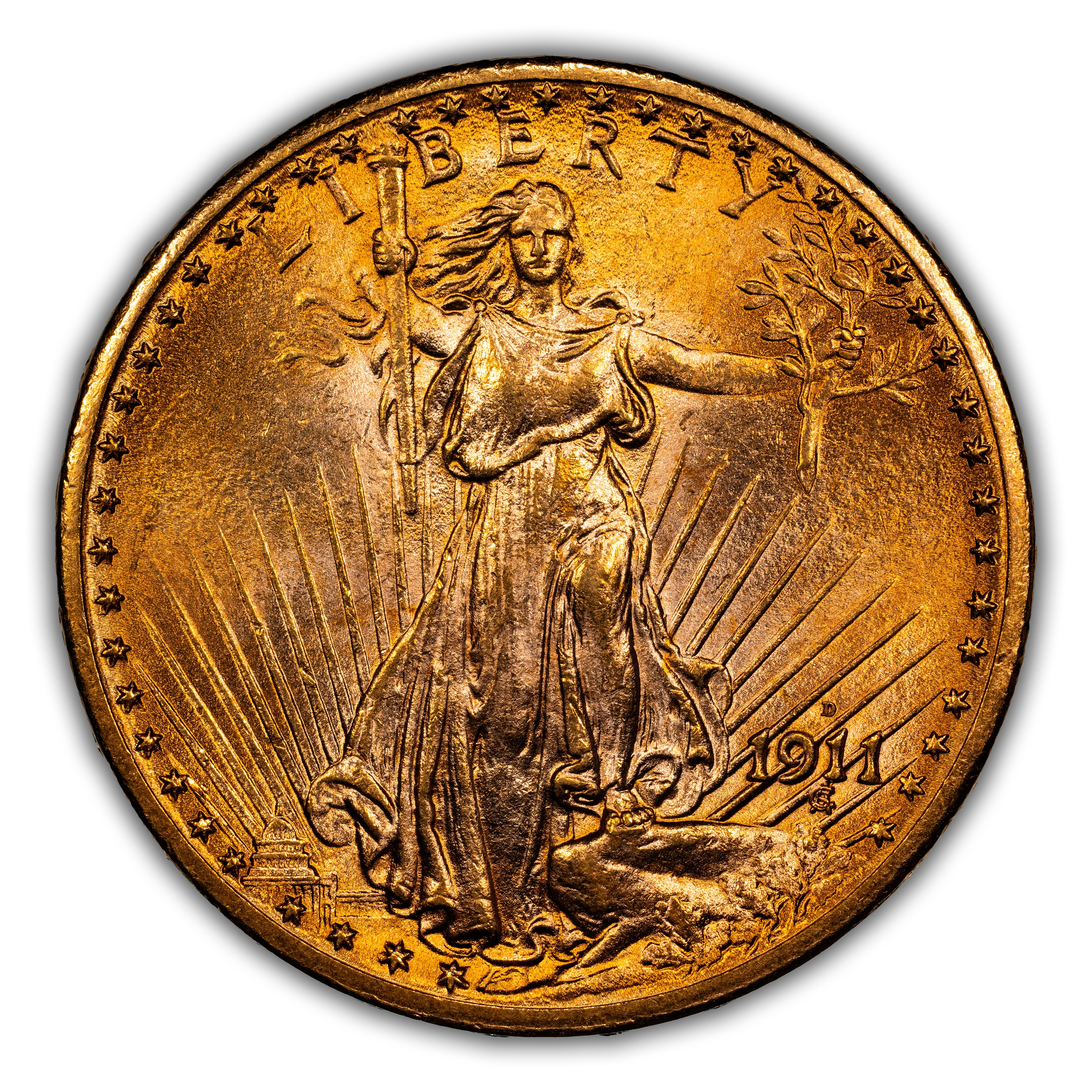 1911-D $20 MS
